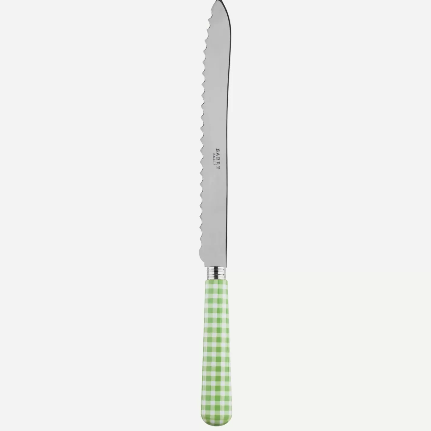 Sabre Paris Bread Knife>Gingham, Garden green