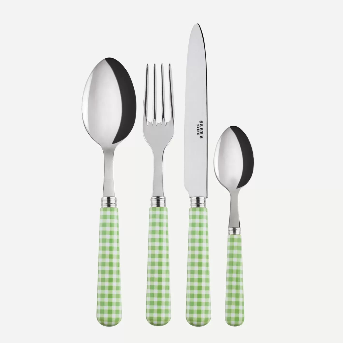 Sabre Paris Set Of 4 Pieces>Gingham, Garden green