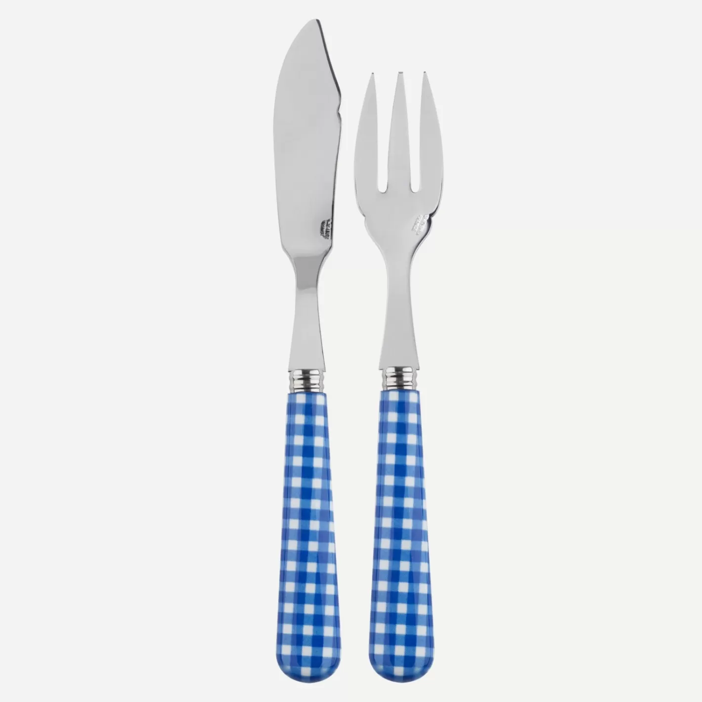 Sabre Paris Fish Fork | Fish Set>Gingham, Lapis blue