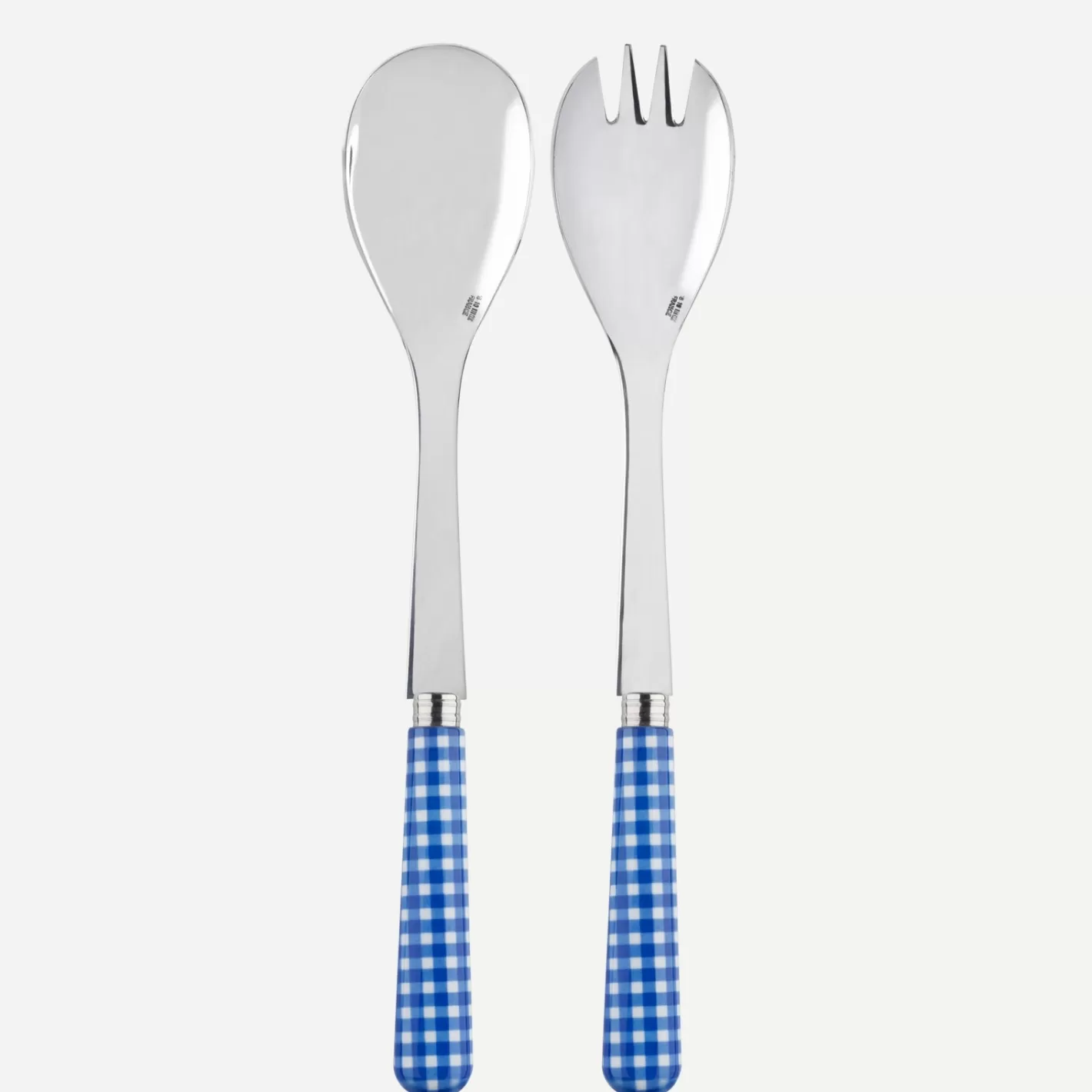 Sabre Paris Salad Set>Gingham, Lapis blue