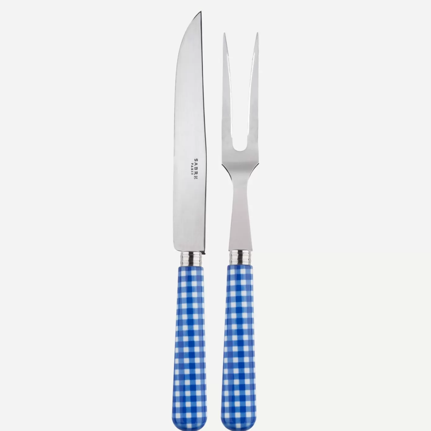 Sabre Paris Carving Set>Gingham, Lapis blue