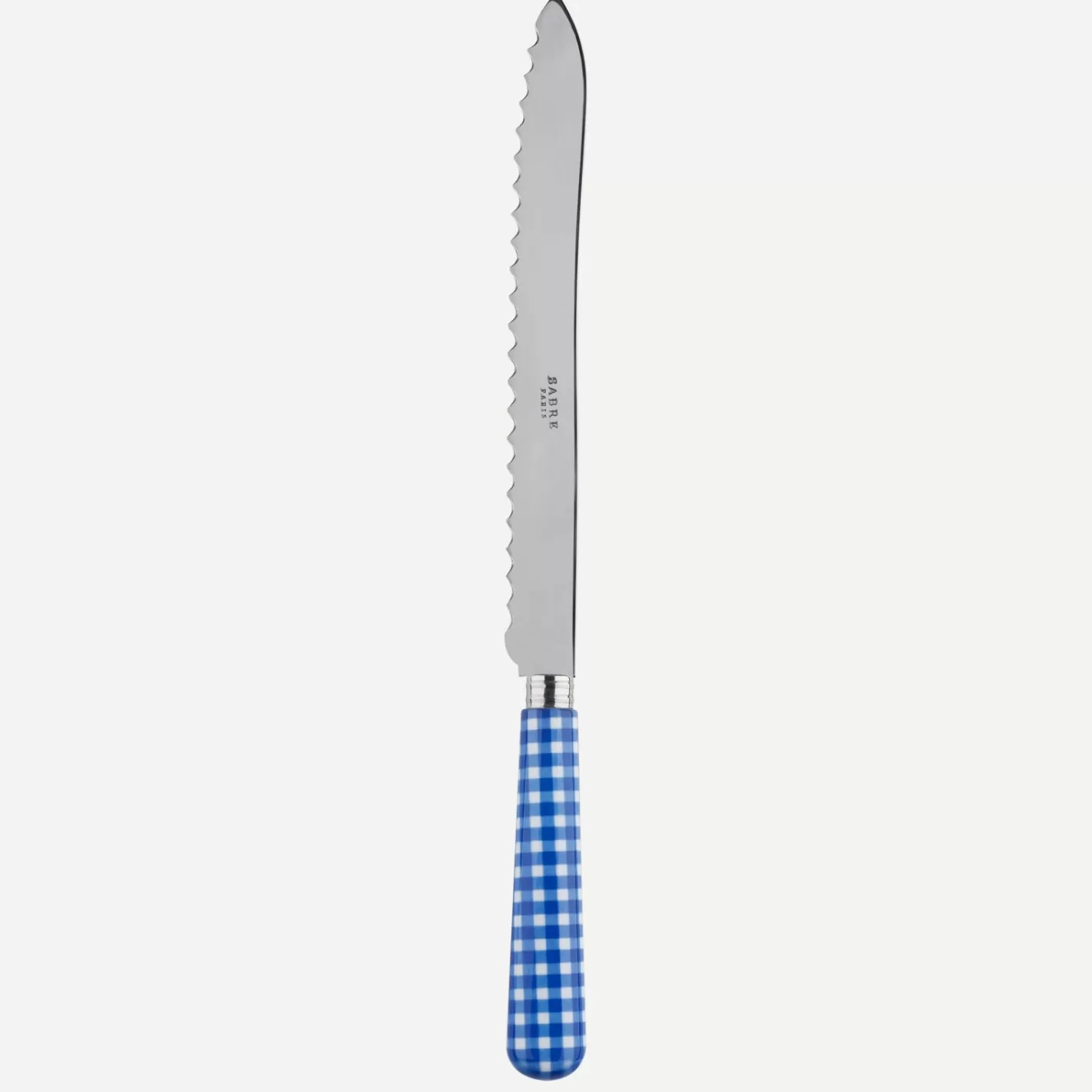 Sabre Paris Bread Knife>Gingham, Lapis blue