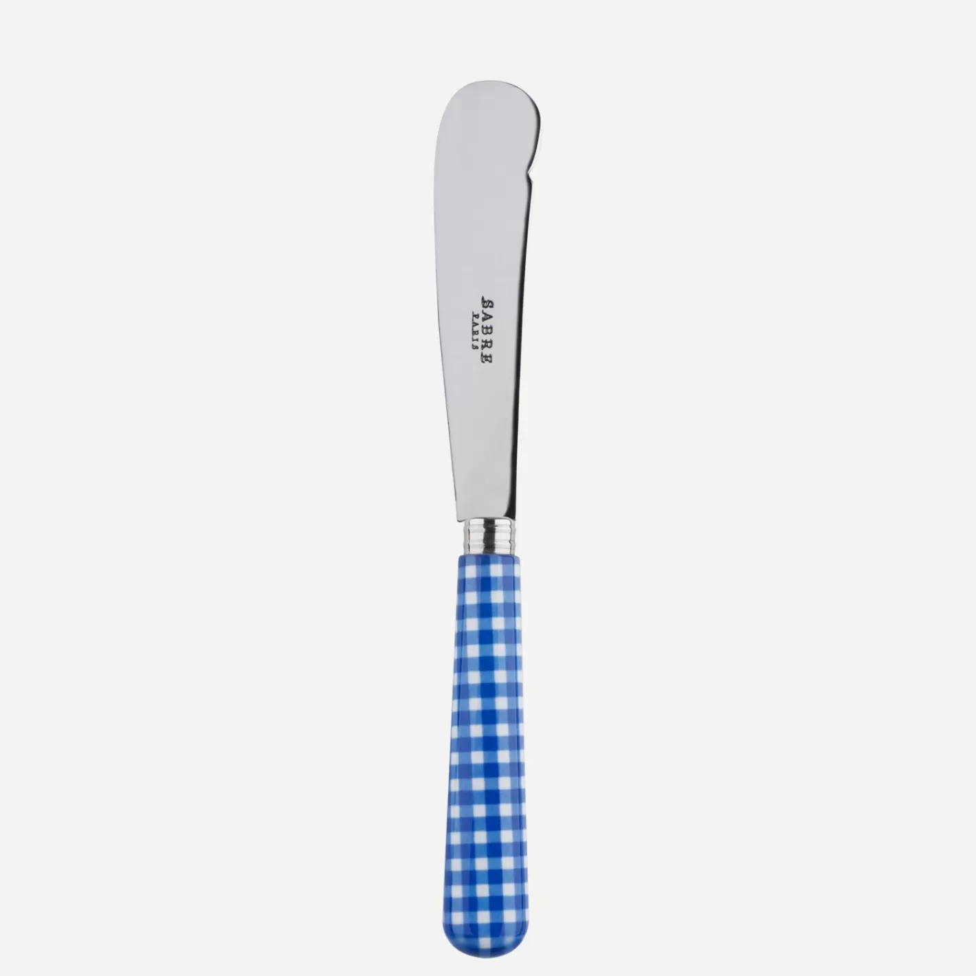 Sabre Paris Butter Knife>Gingham, Lapis blue