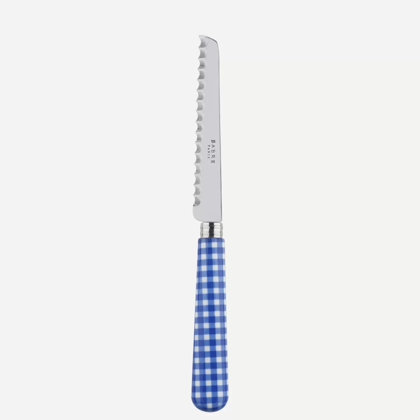 Sabre Paris Tomato Knife>Gingham, Lapis blue