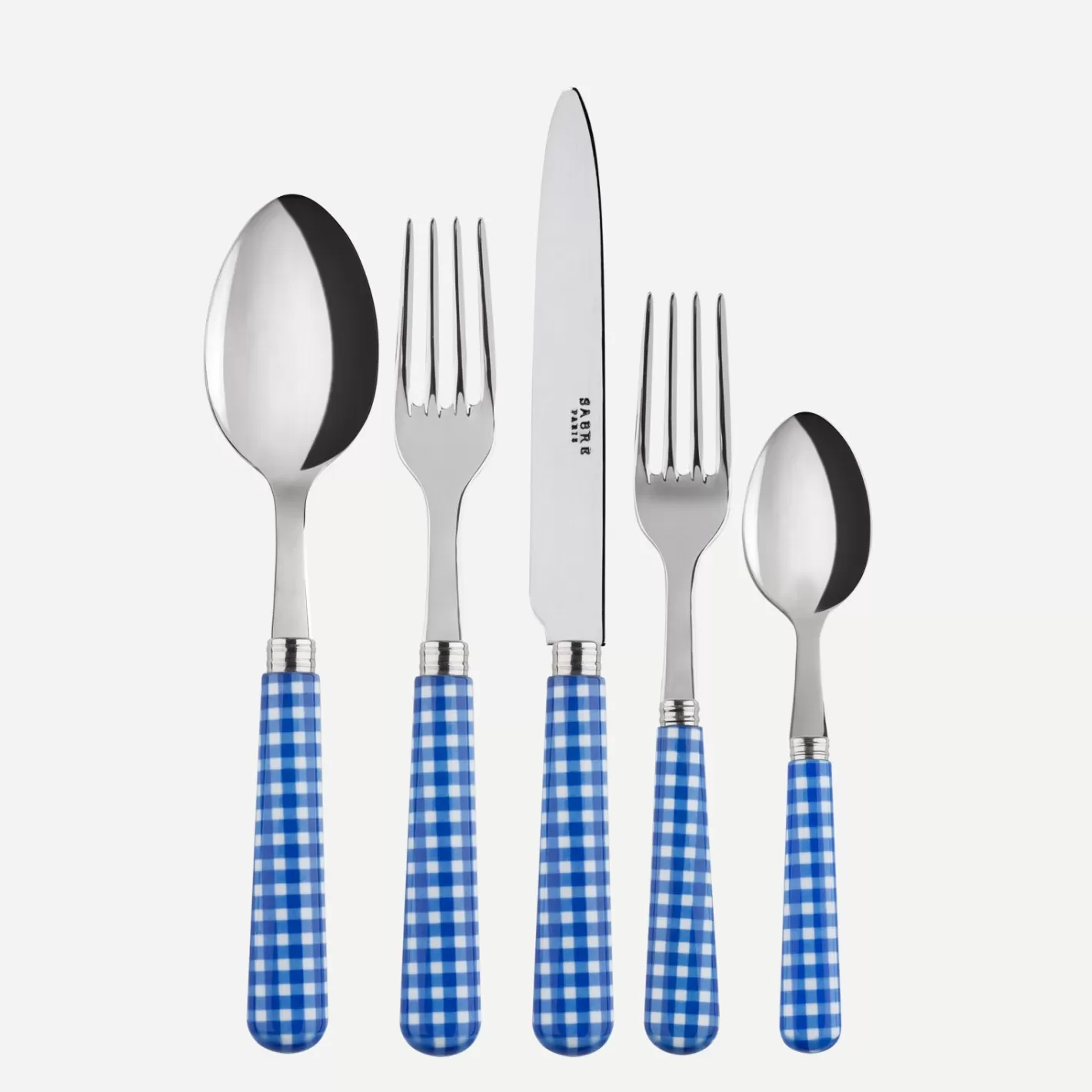 Sabre Paris Set Of 5 Pieces>Gingham, Lapis blue