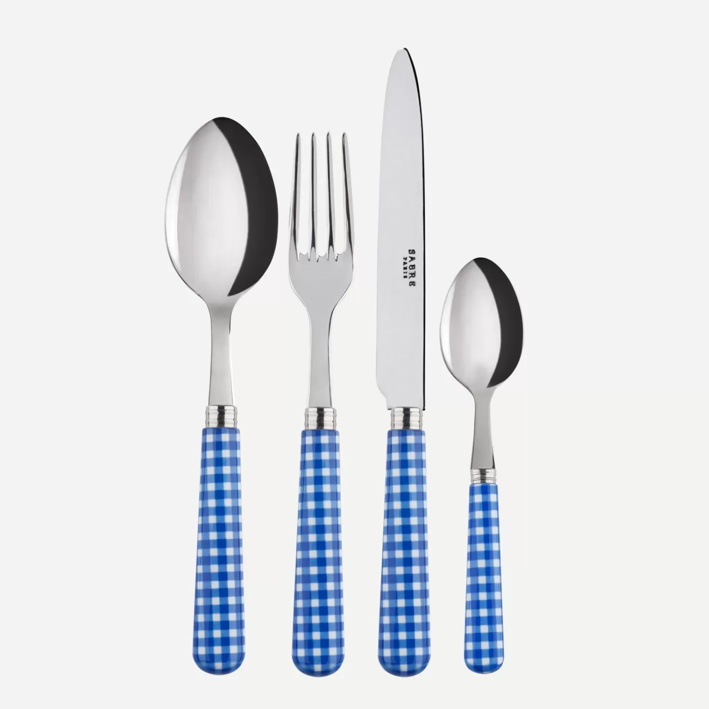 Sabre Paris Set Of 4 Pieces>Gingham, Lapis blue