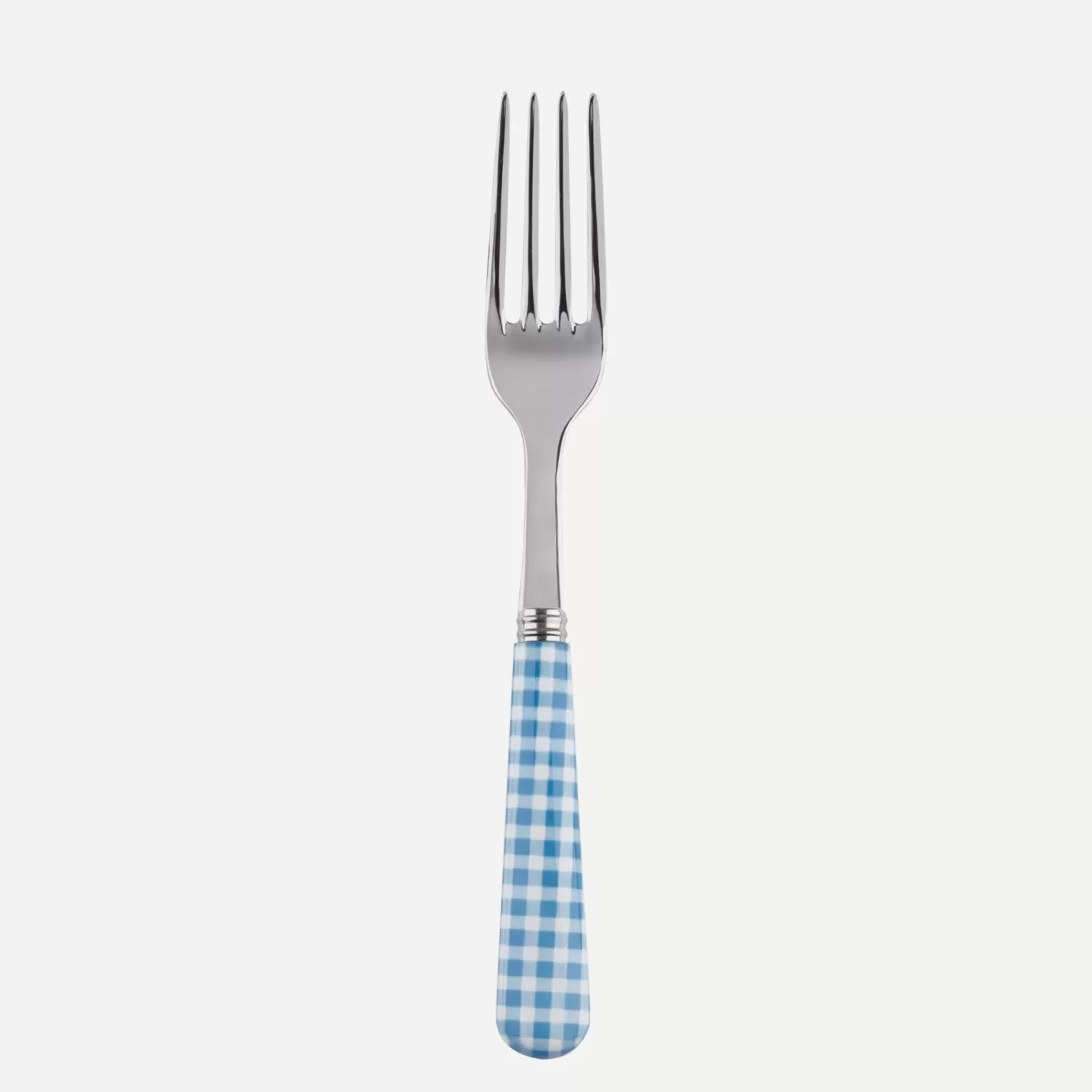 Sabre Paris Salad Fork>Gingham, Light blue