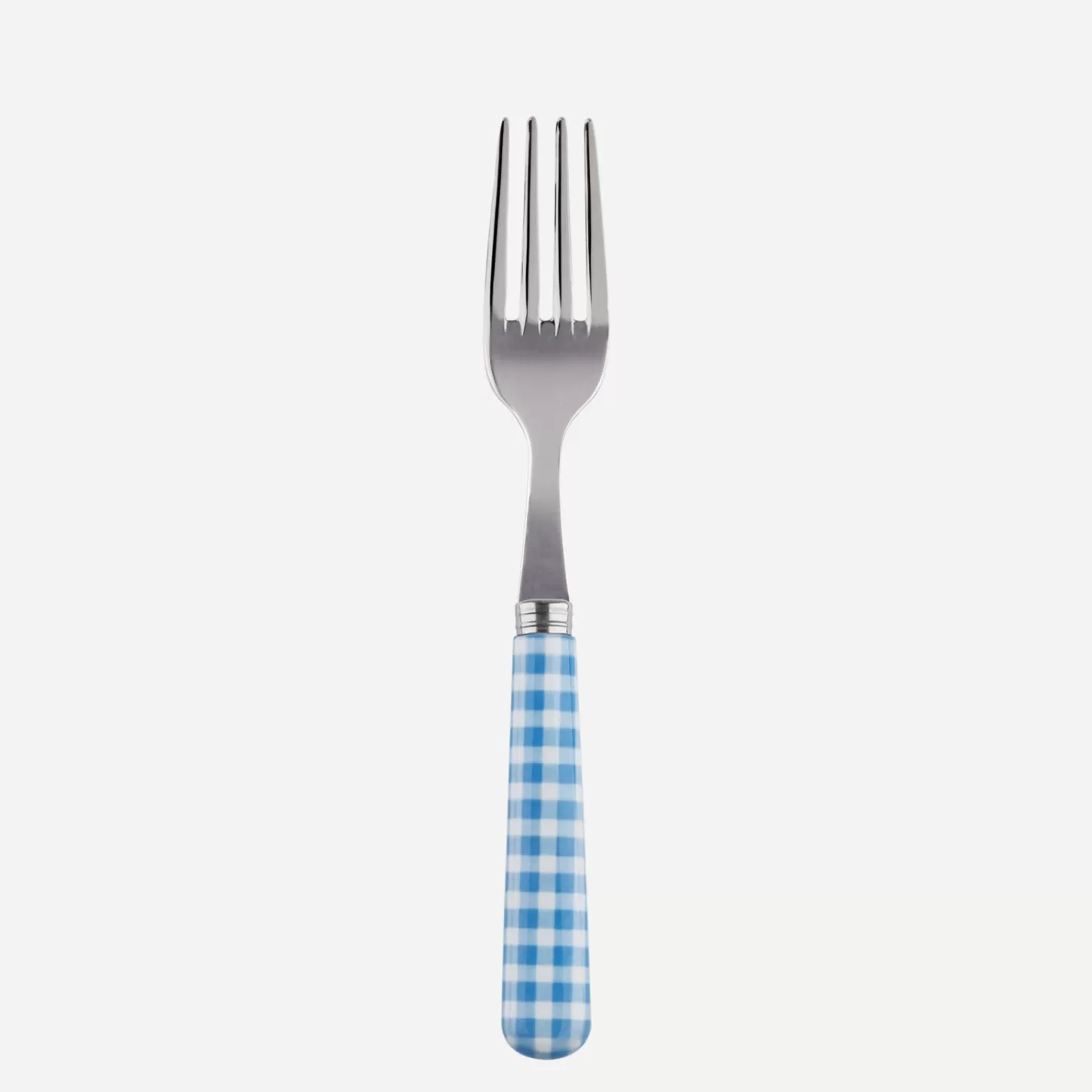 Sabre Paris Small Fork>Gingham, Light blue