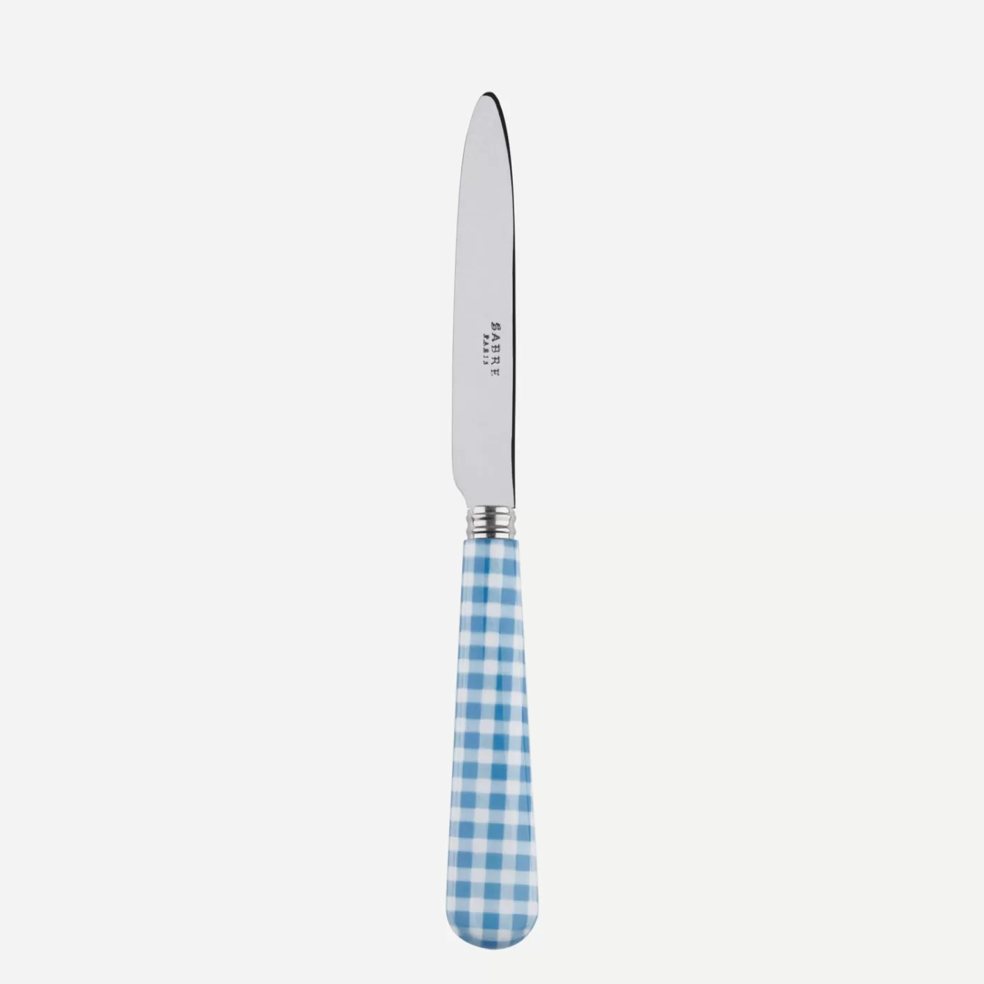 Sabre Paris Dessert Knife>Gingham, Light blue