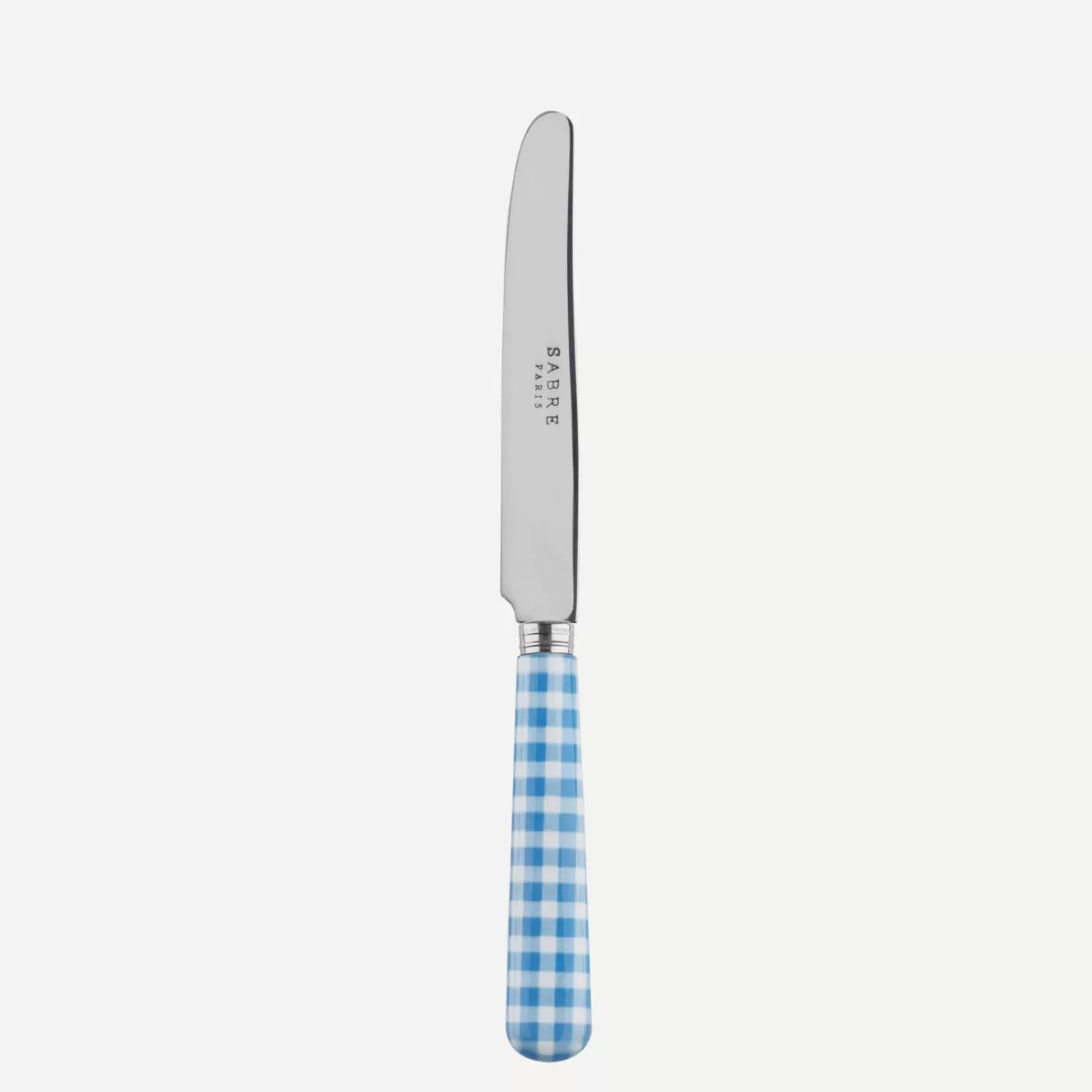 Sabre Paris Breakfast Knife>Gingham, Light blue