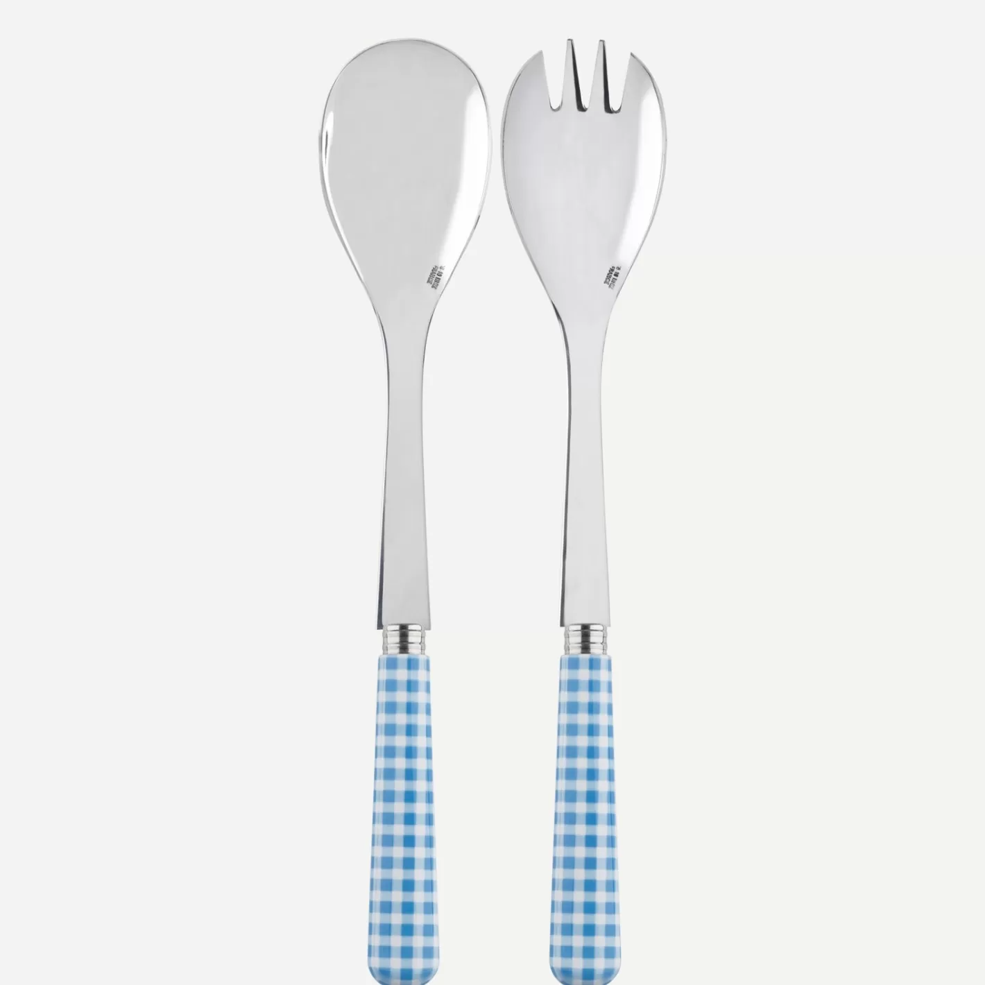 Sabre Paris Salad Set>Gingham, Light blue