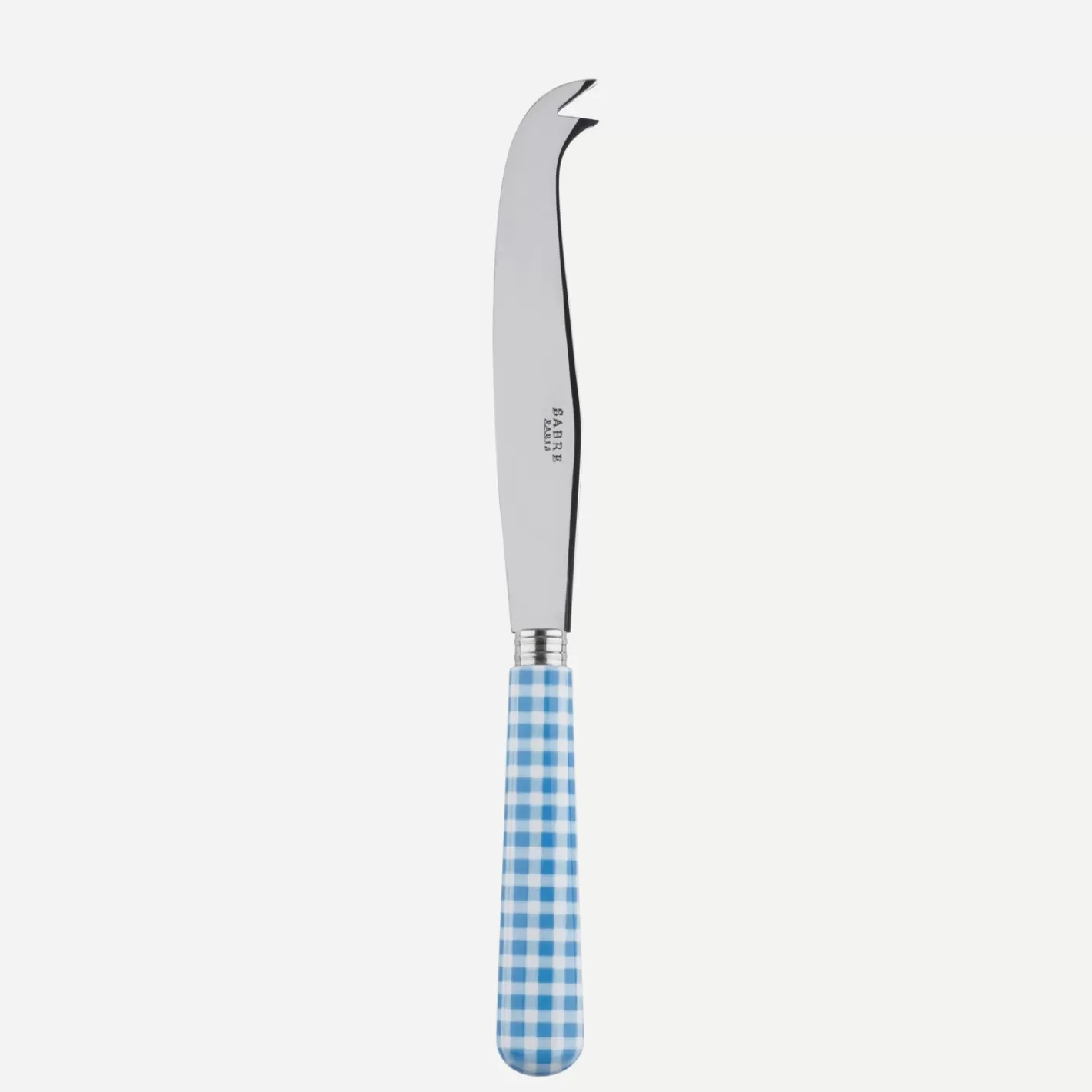 Sabre Paris Cheese Knife>Gingham, Light blue