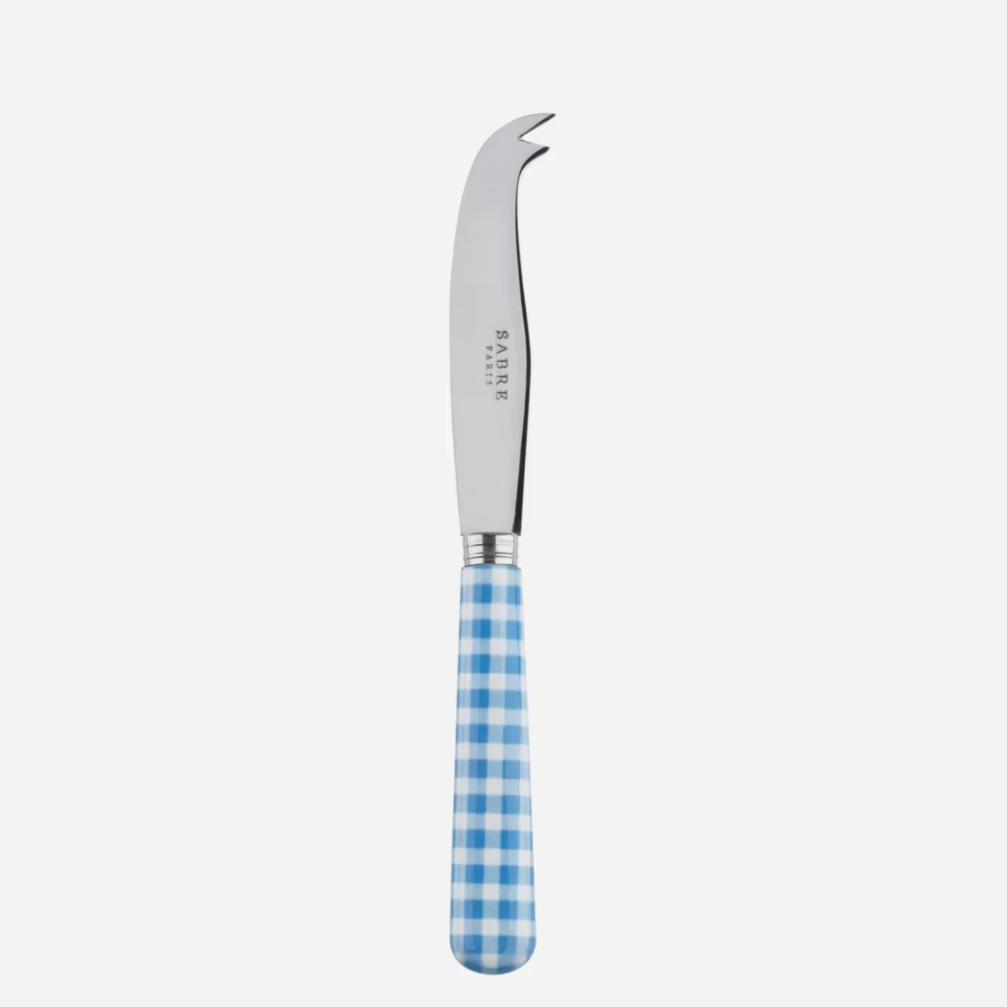 Sabre Paris Cheese Knife>Gingham, Light blue