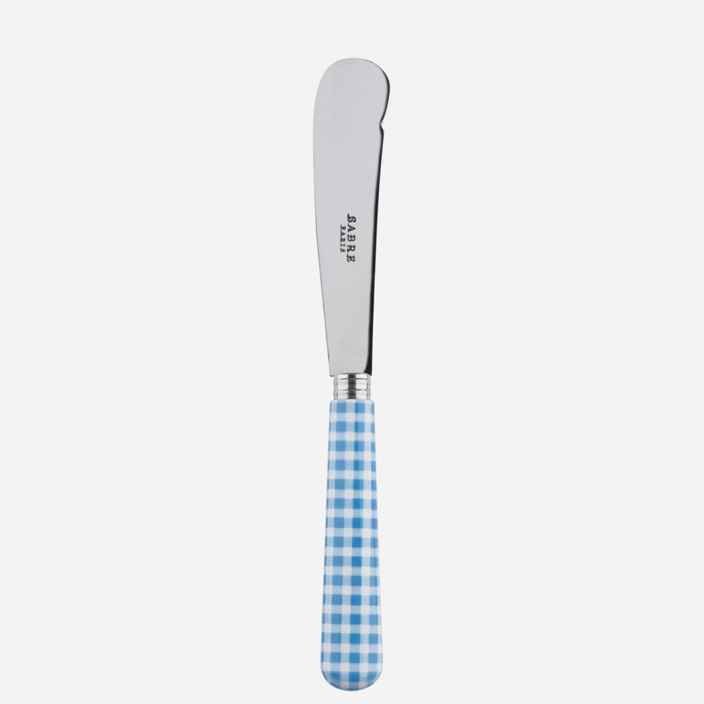 Sabre Paris Butter Knife>Gingham, Light blue