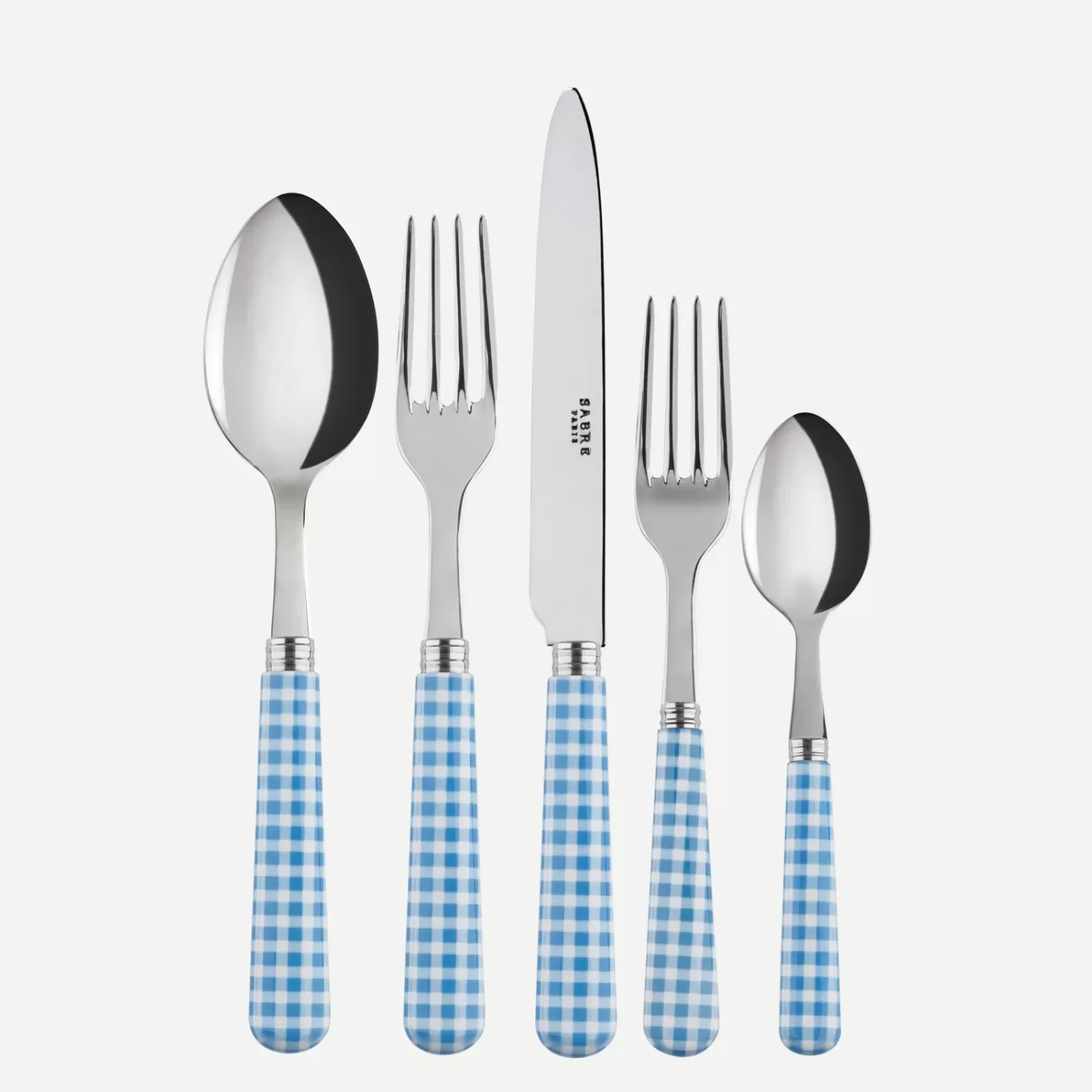 Sabre Paris Set Of 5 Pieces>Gingham, Light blue