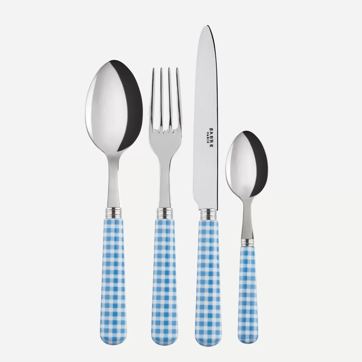 Sabre Paris Set Of 4 Pieces>Gingham, Light blue