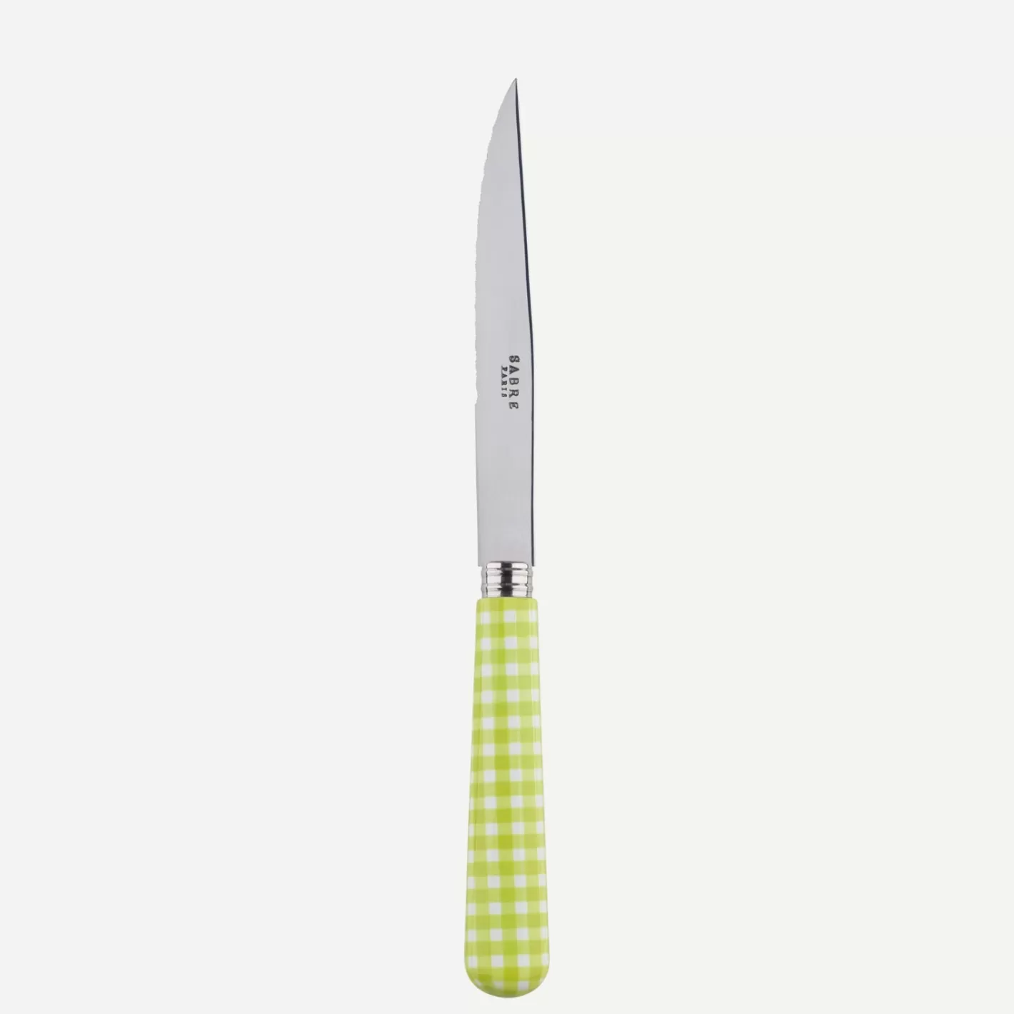 Sabre Paris Steak Knife>Gingham, Lime