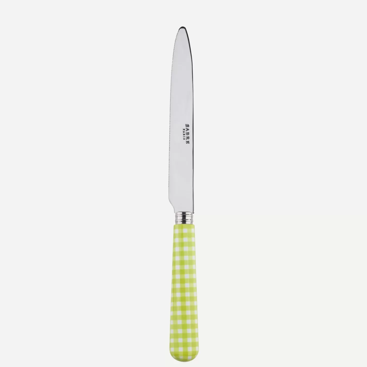 Sabre Paris Serrated Dinner Knife Blade>Gingham, Lime