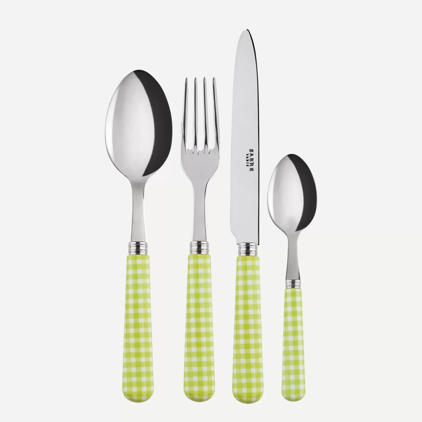 Sabre Paris 48 Pieces Set>Gingham, Lime