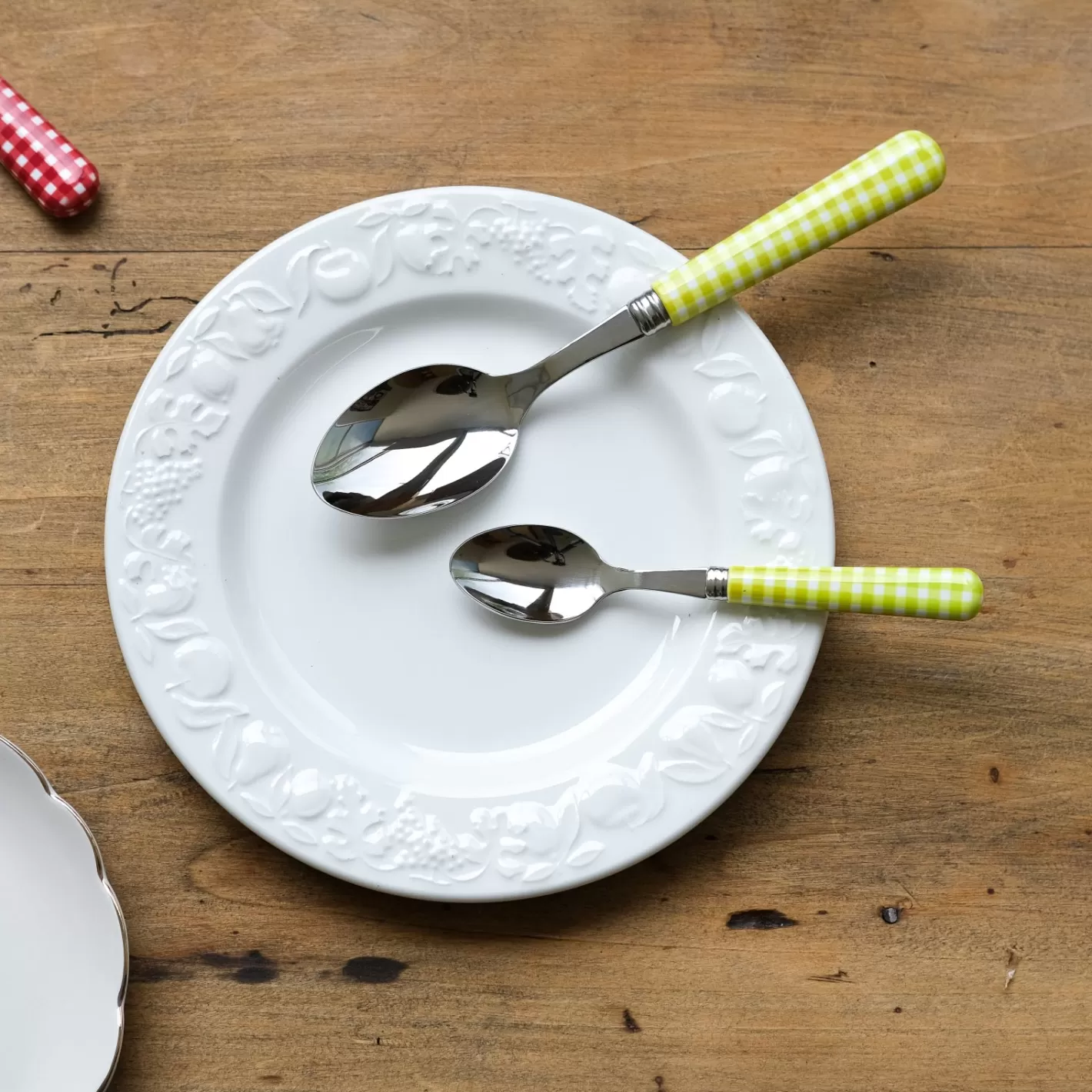 Sabre Paris Soup Spoon>Gingham, Lime