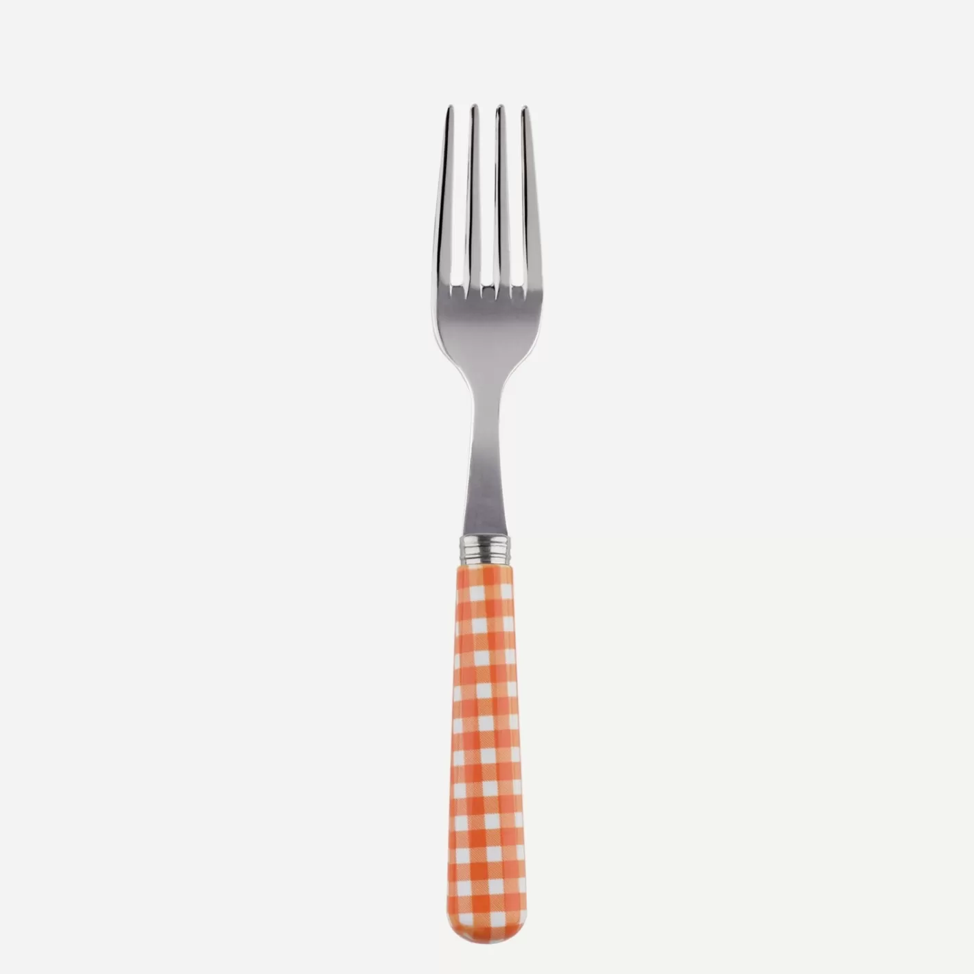 Sabre Paris Small Fork>Gingham, Orange