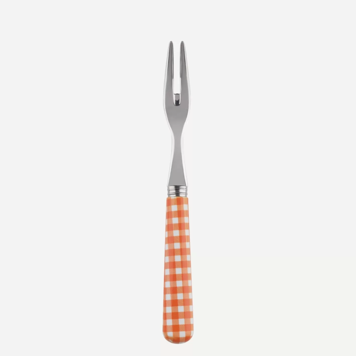 Sabre Paris Cocktail Fork>Gingham, Orange