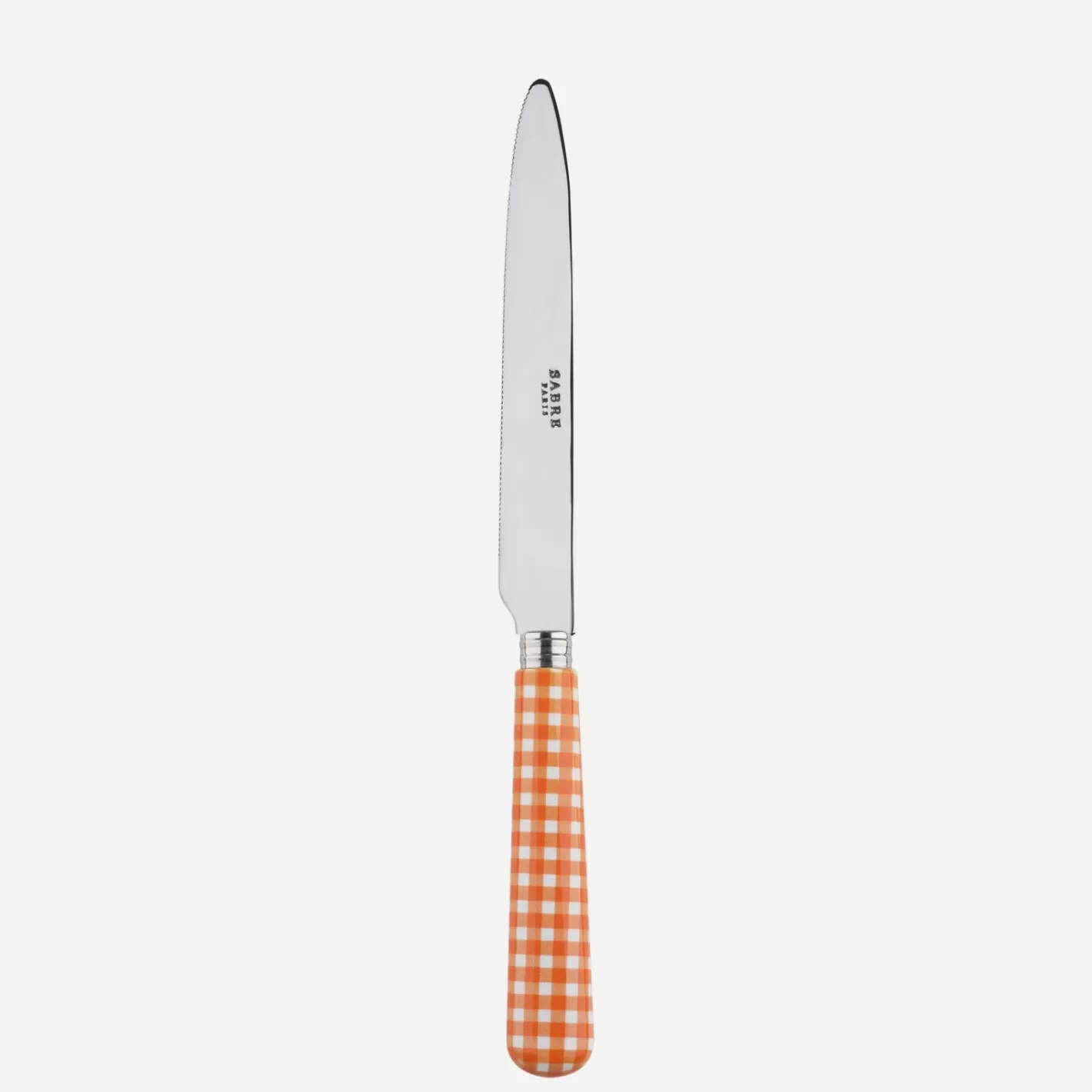 Sabre Paris Serrated Dinner Knife Blade>Gingham, Orange