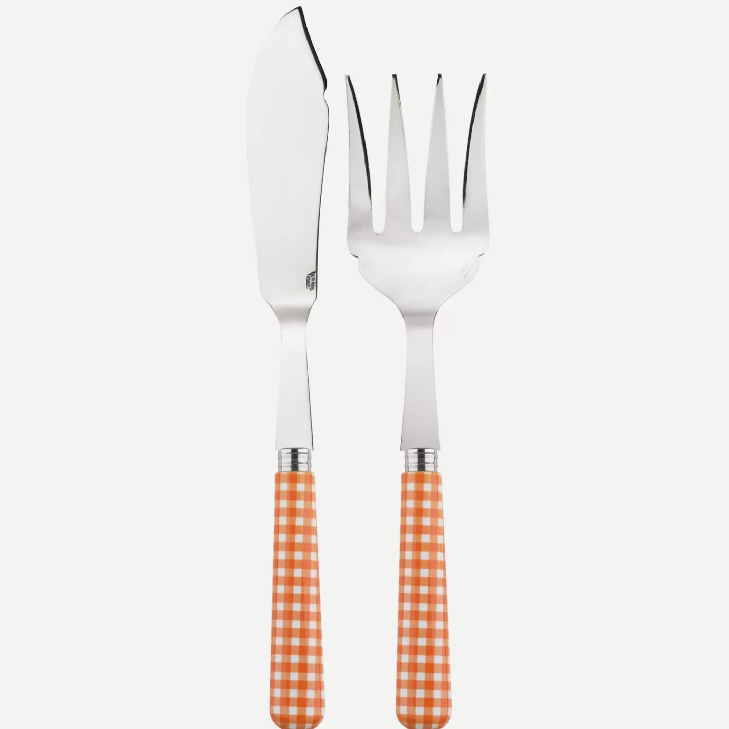 Sabre Paris Fish Serving Set>Gingham, Orange