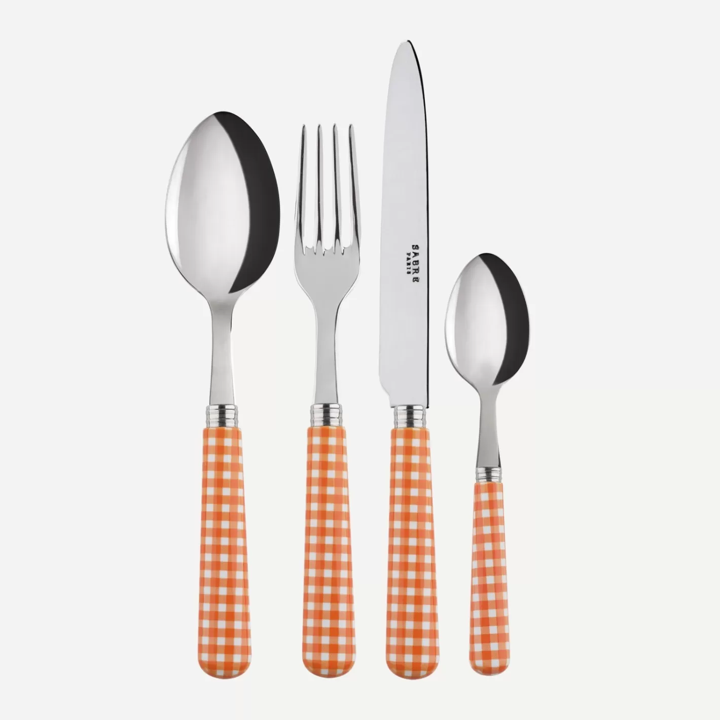 Sabre Paris Set Of 4 Pieces>Gingham, Orange