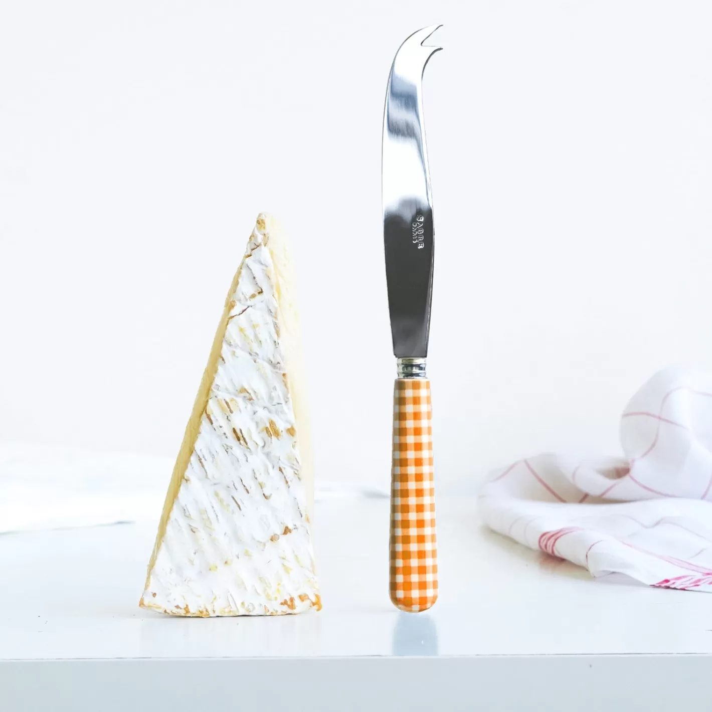 Sabre Paris Cheese Knife>Gingham, Orange