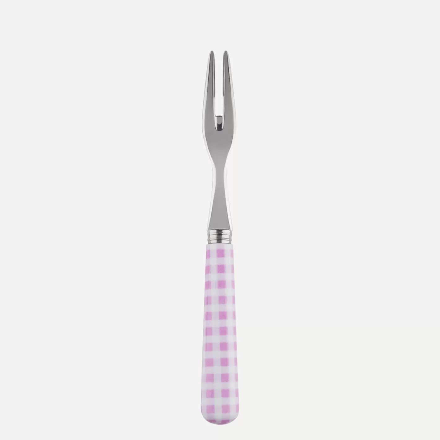 Sabre Paris Cocktail Fork>Gingham, Pink