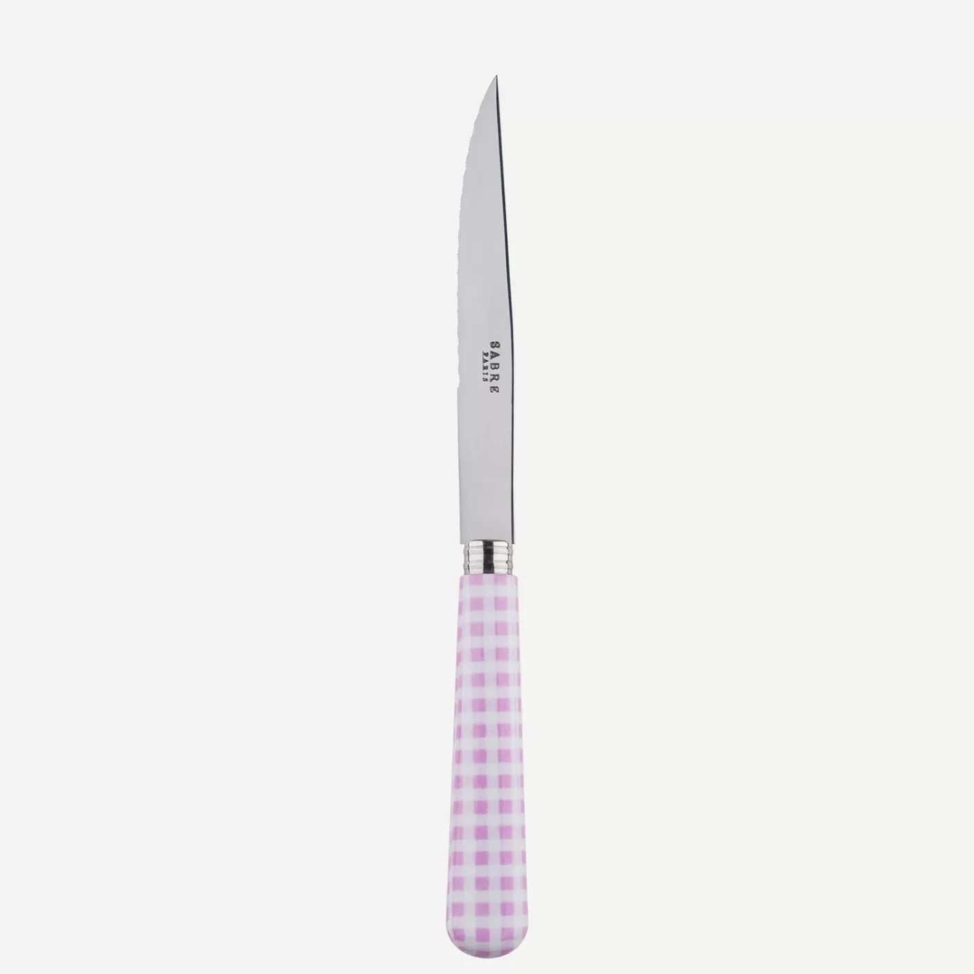 Sabre Paris Steak Knife>Gingham, Pink