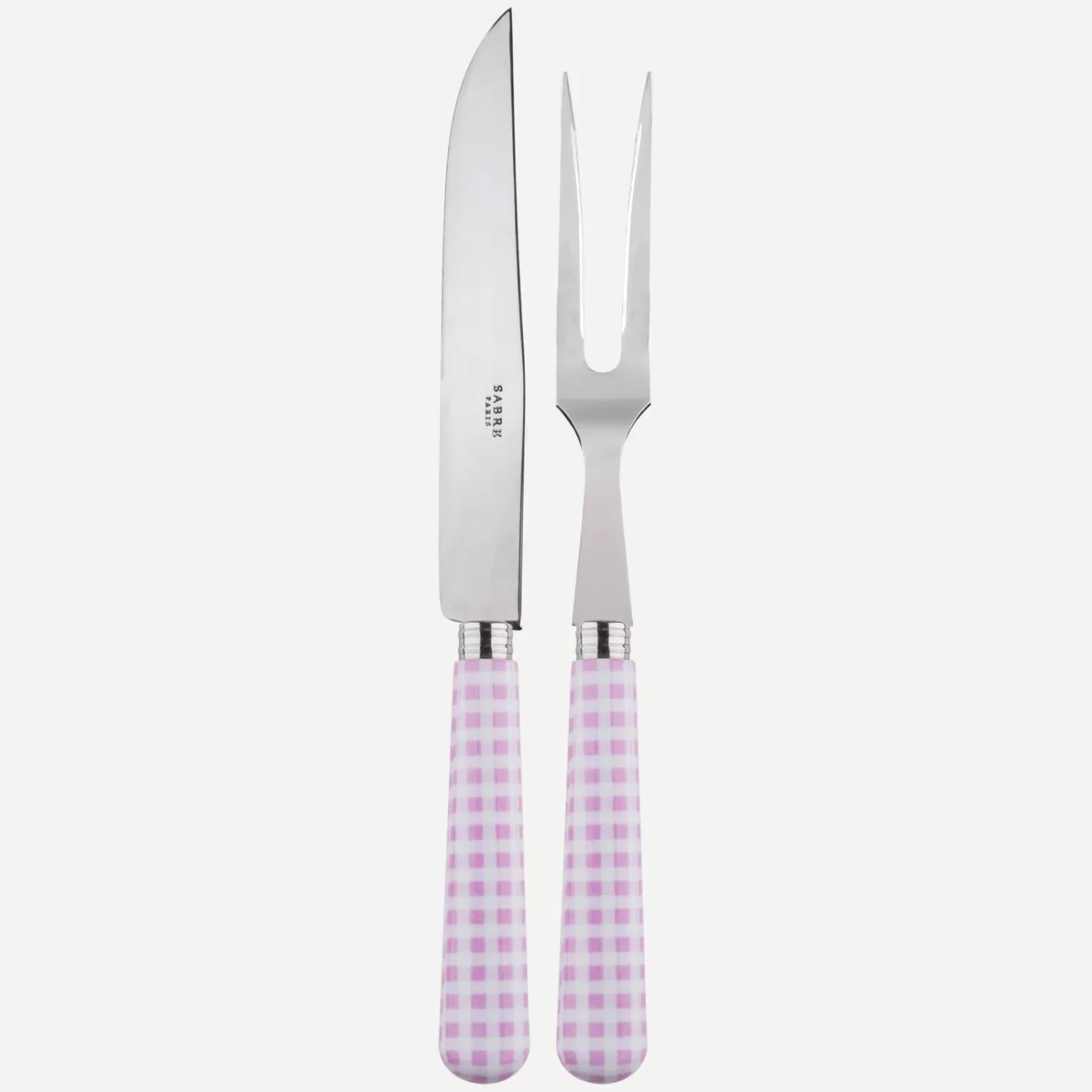 Sabre Paris Carving Set>Gingham, Pink