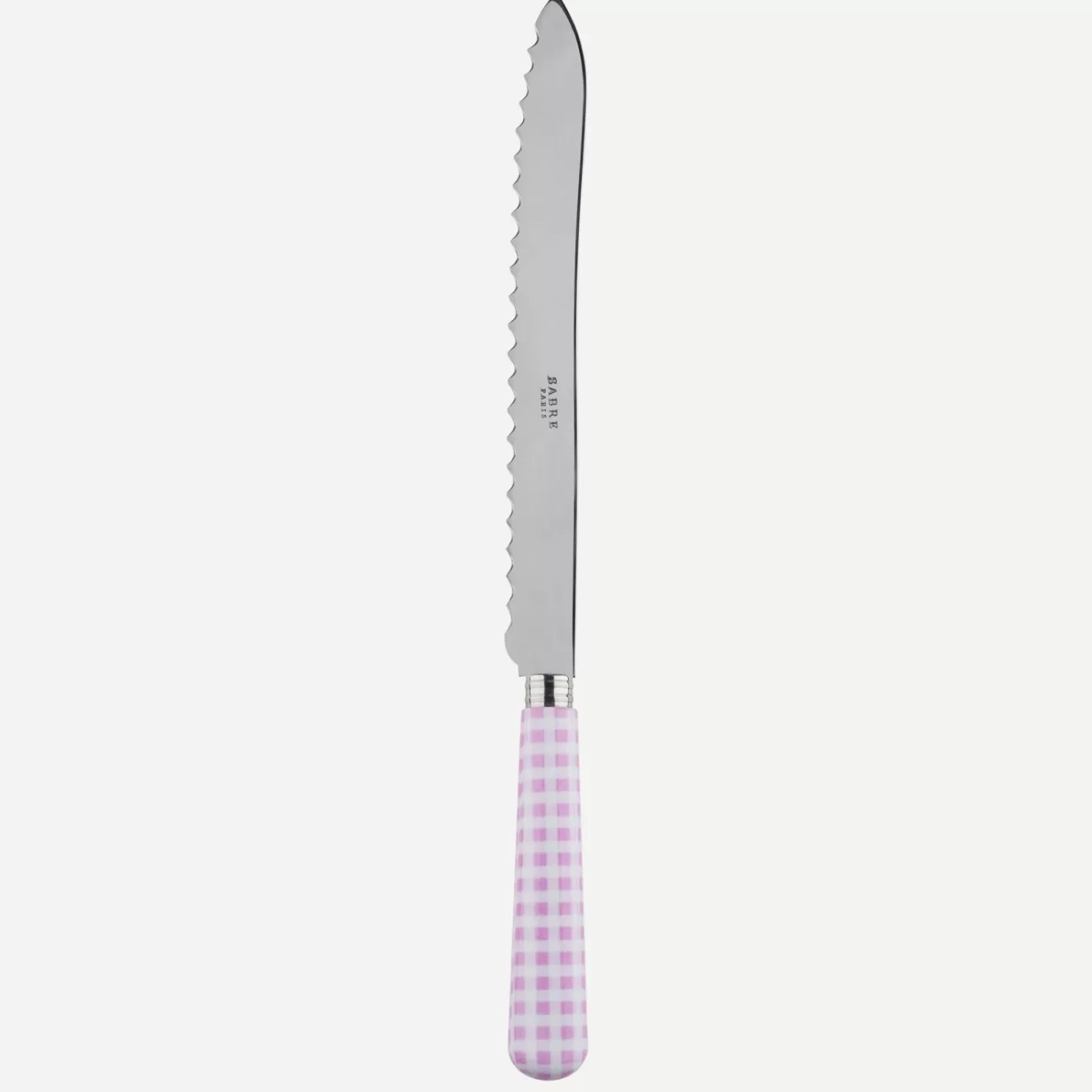 Sabre Paris Bread Knife>Gingham, Pink