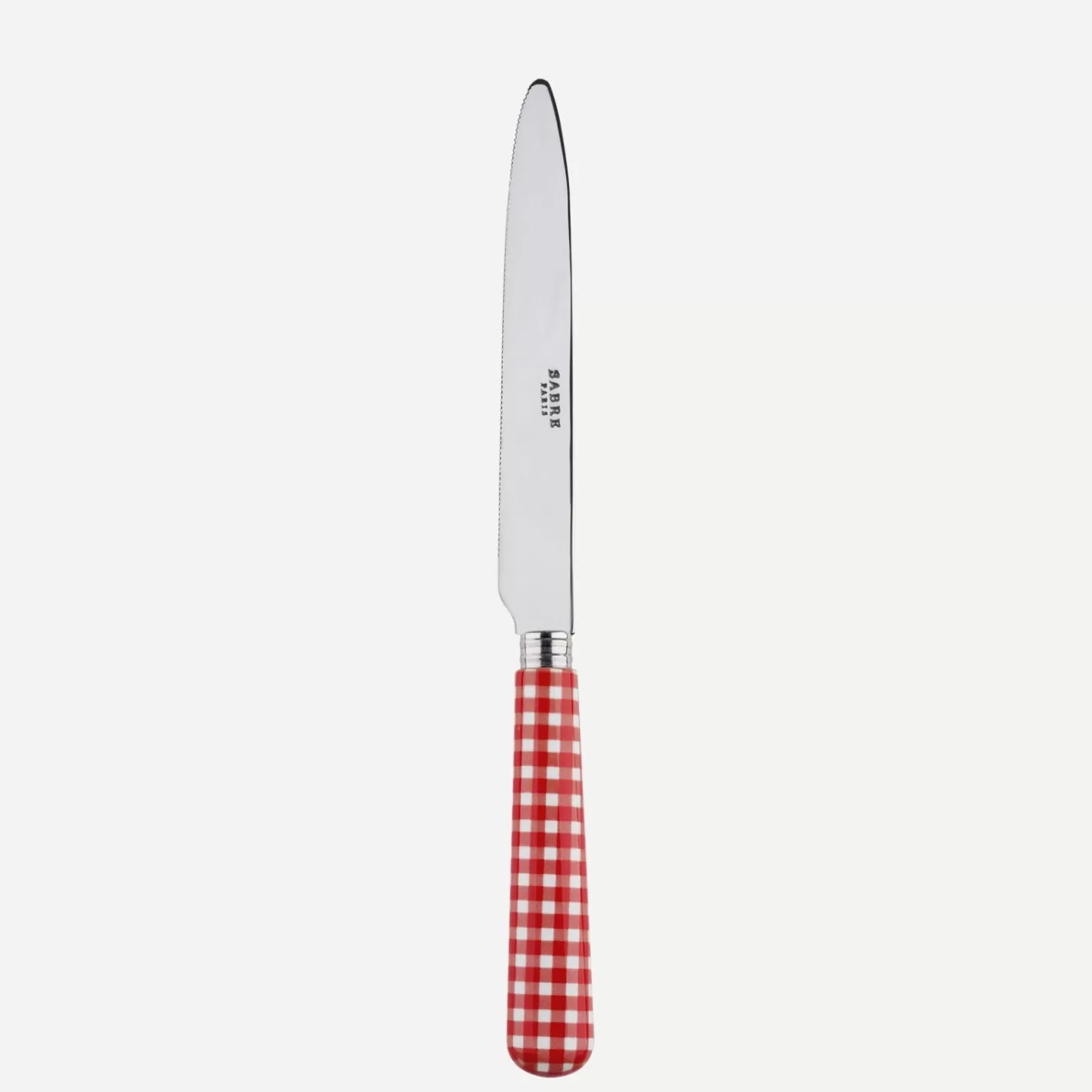 Sabre Paris Serrated Dinner Knife Blade>Gingham, Red