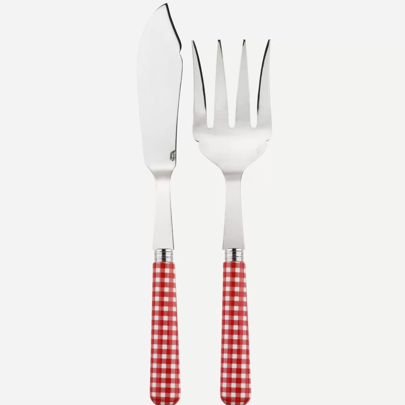 Sabre Paris Fish Serving Set>Gingham, Red