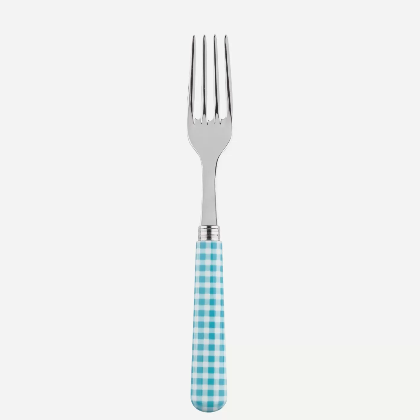 Sabre Paris Dinner Fork>Gingham, Turquoise