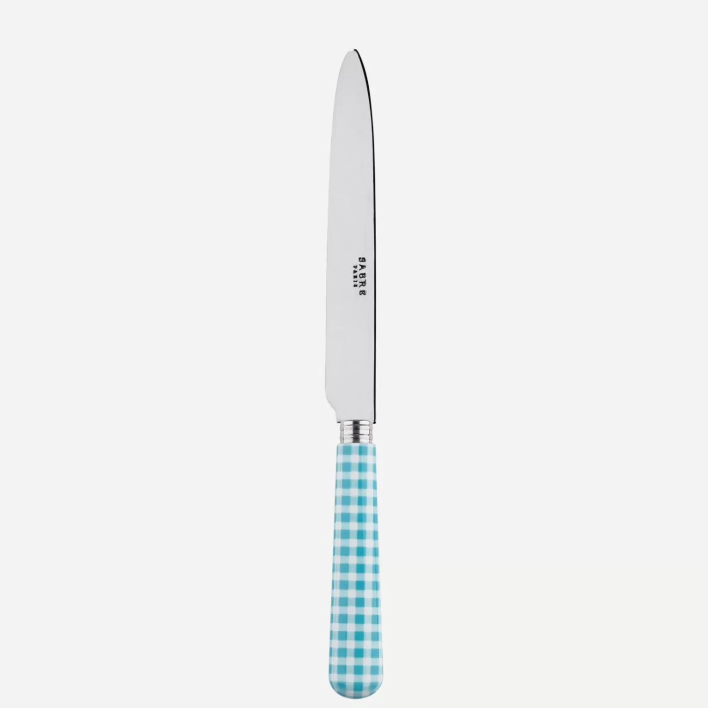 Sabre Paris Dinner Knife>Gingham, Turquoise