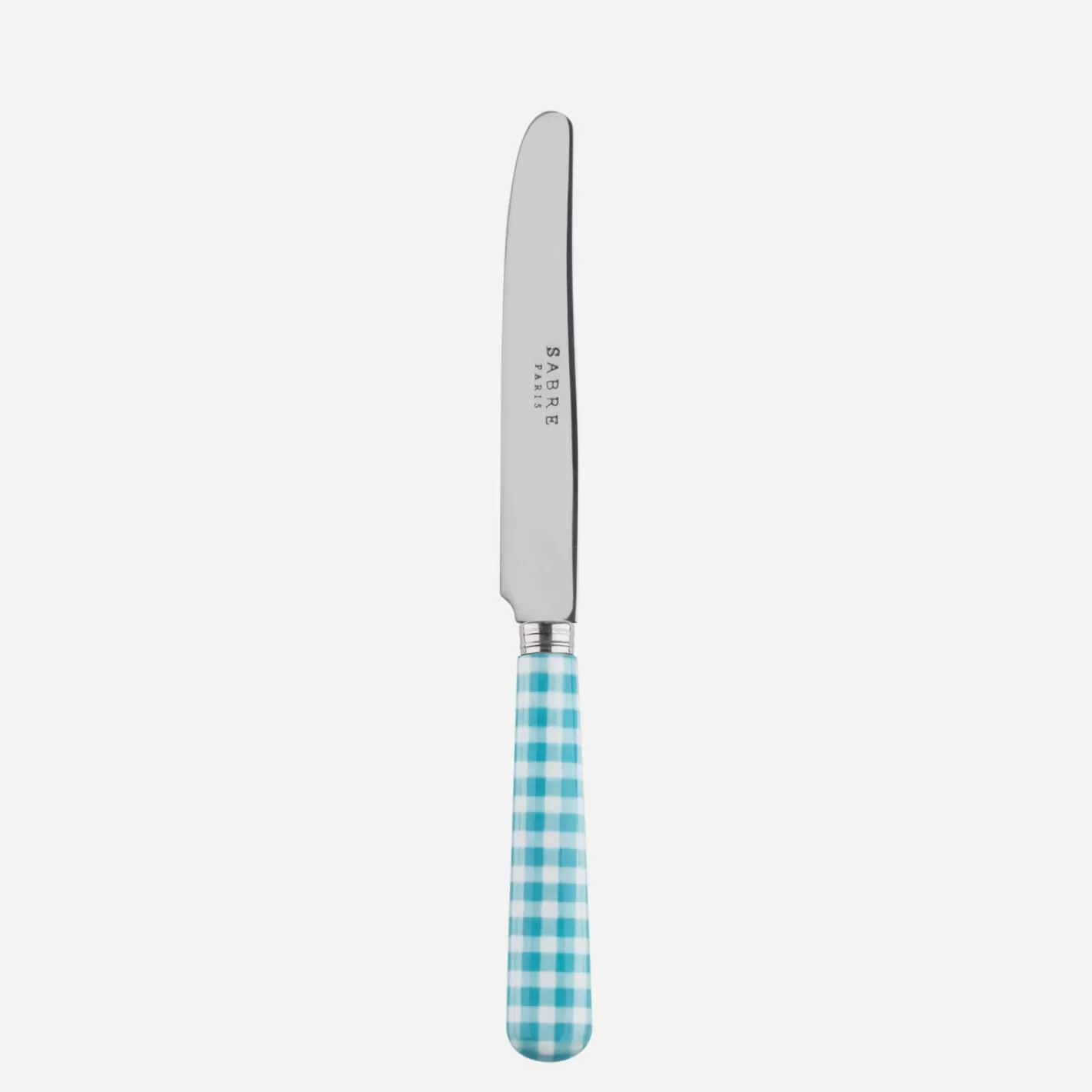 Sabre Paris Breakfast Knife>Gingham, Turquoise