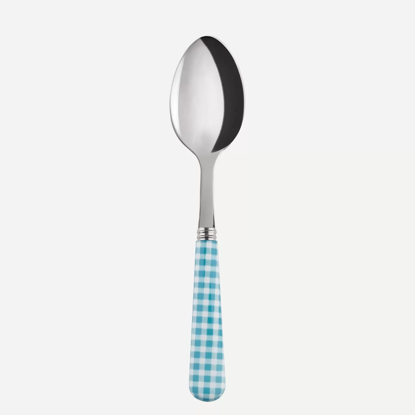 Sabre Paris Dessert Spoon>Gingham, Turquoise