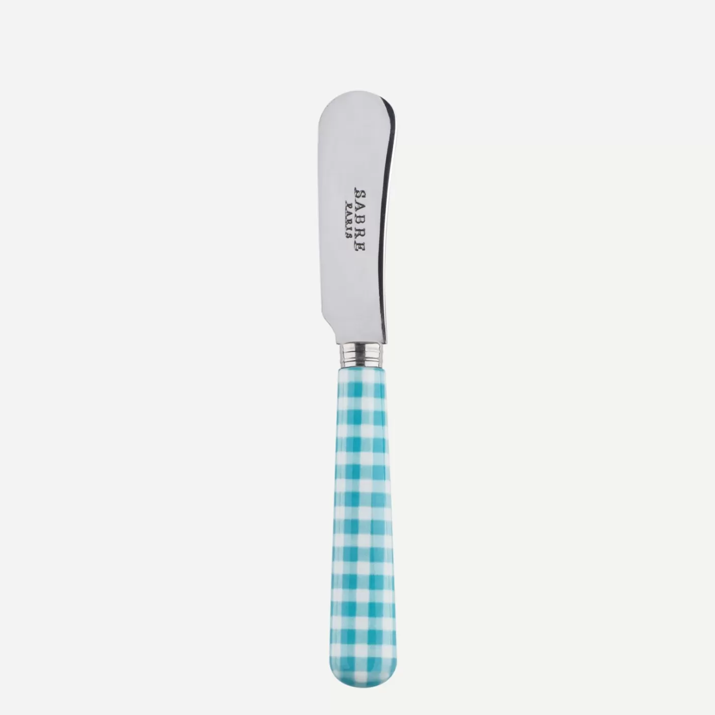 Sabre Paris Butter Spreader>Gingham, Turquoise