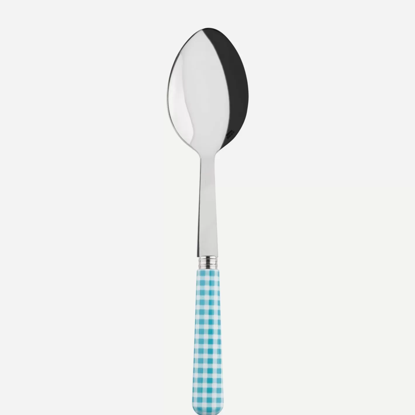 Sabre Paris Serving Spoon>Gingham, Turquoise