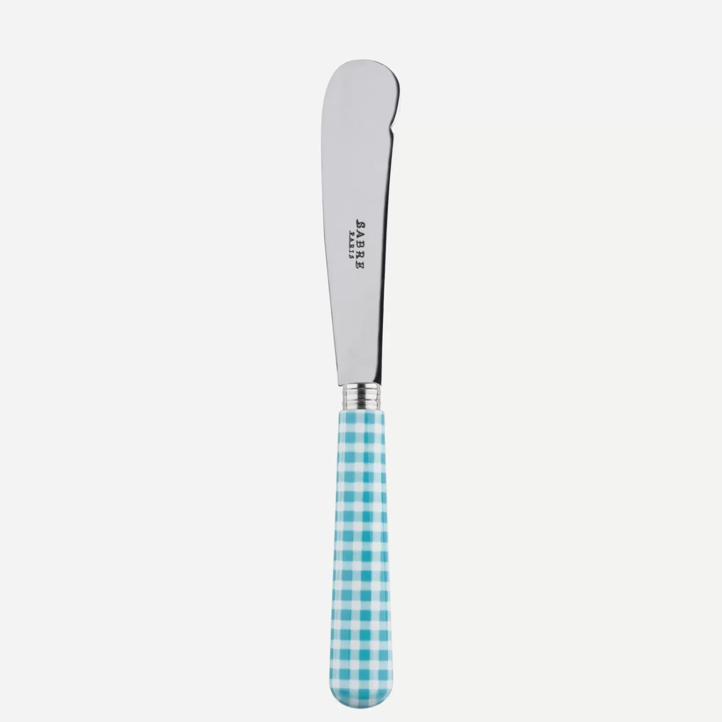 Sabre Paris Butter Knife>Gingham, Turquoise