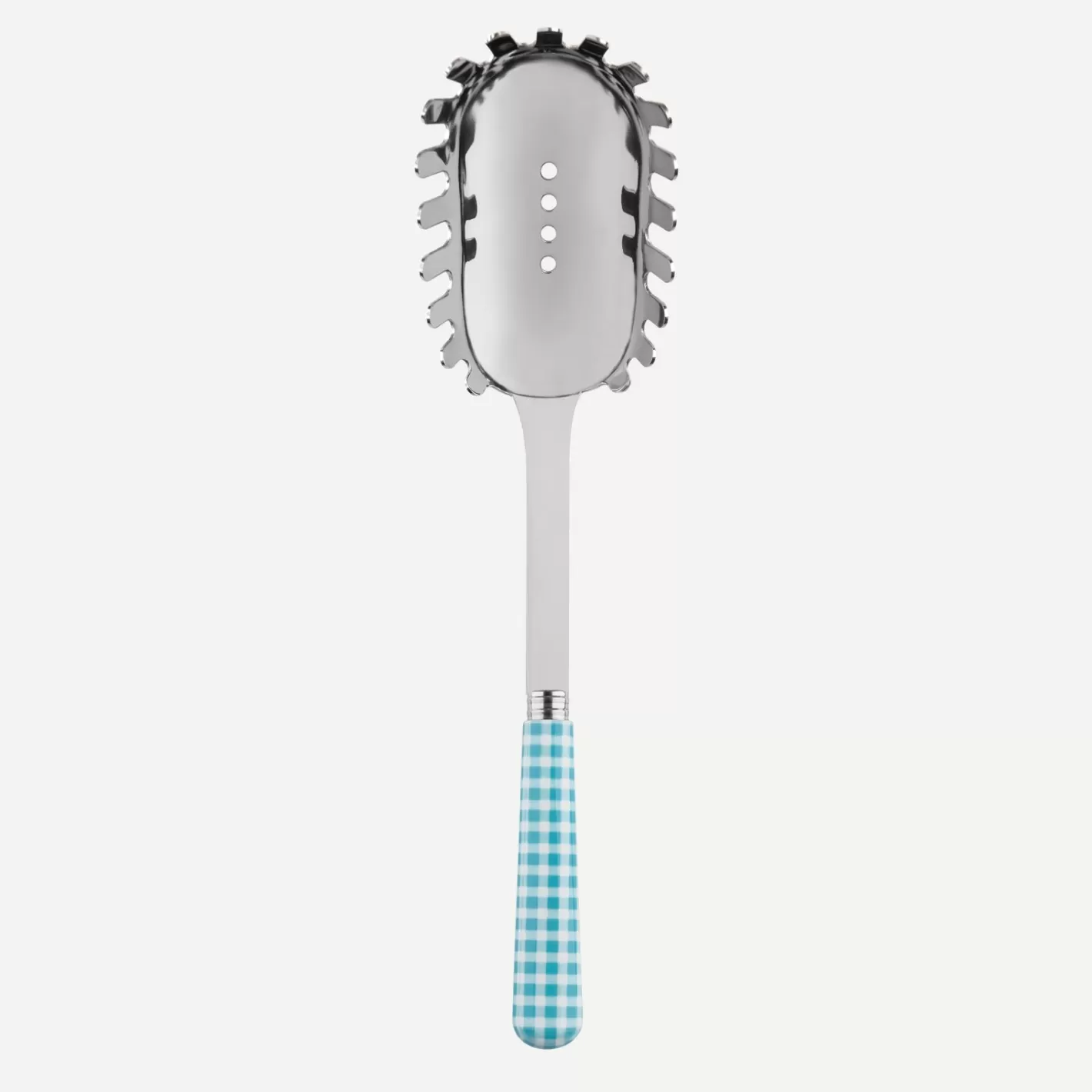 Sabre Paris Spaghetti Spoon>Gingham, Turquoise