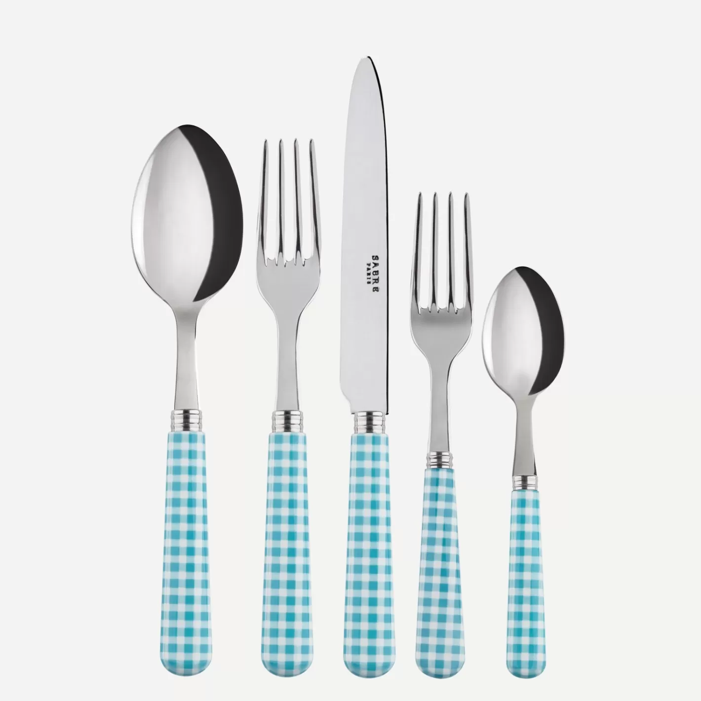 Sabre Paris Set Of 5 Pieces>Gingham, Turquoise