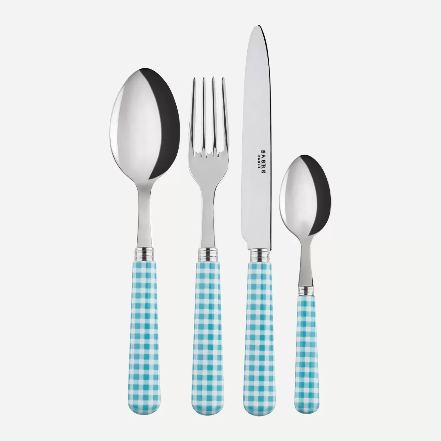 Sabre Paris Set Of 4 Pieces>Gingham, Turquoise