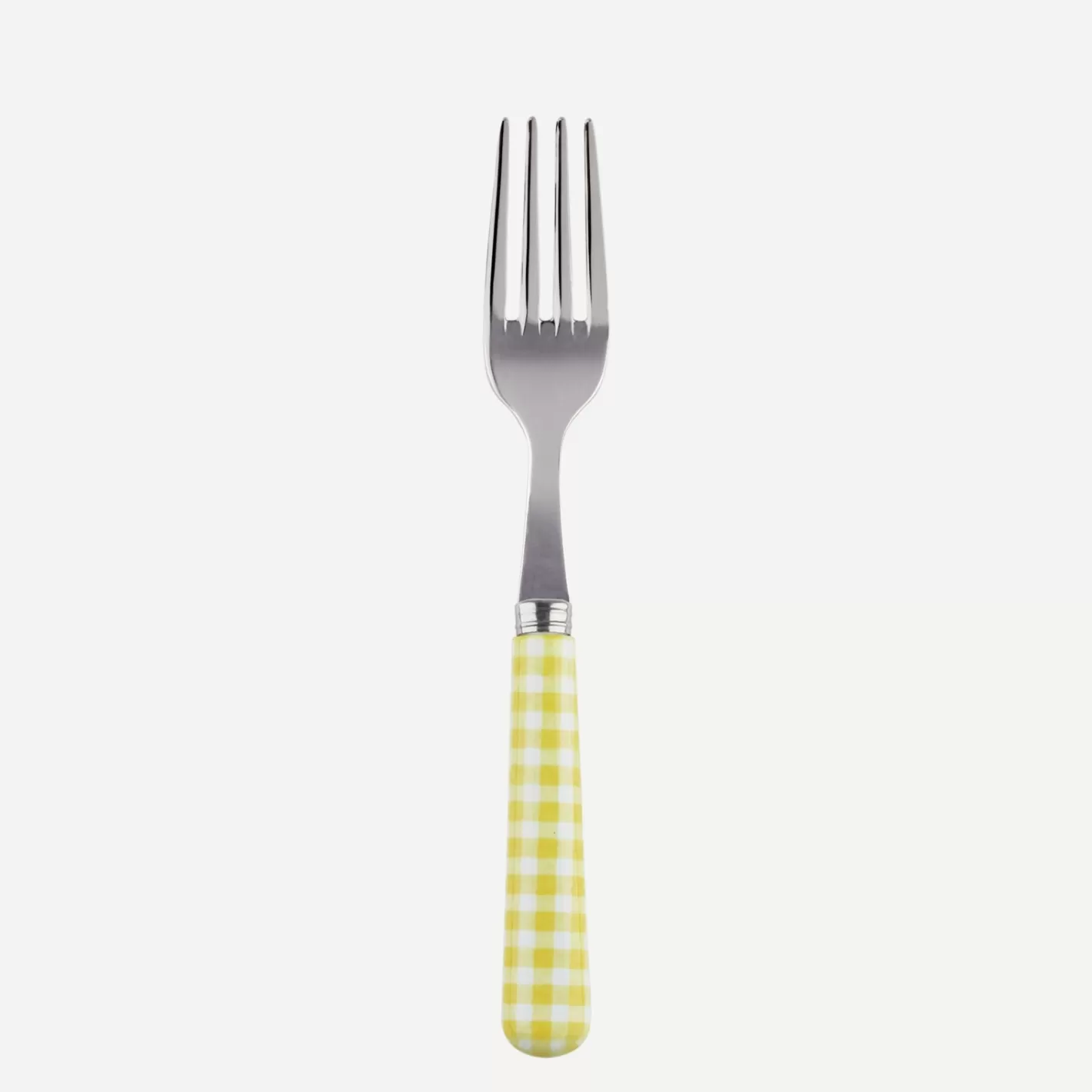 Sabre Paris Small Fork>Gingham, Yellow