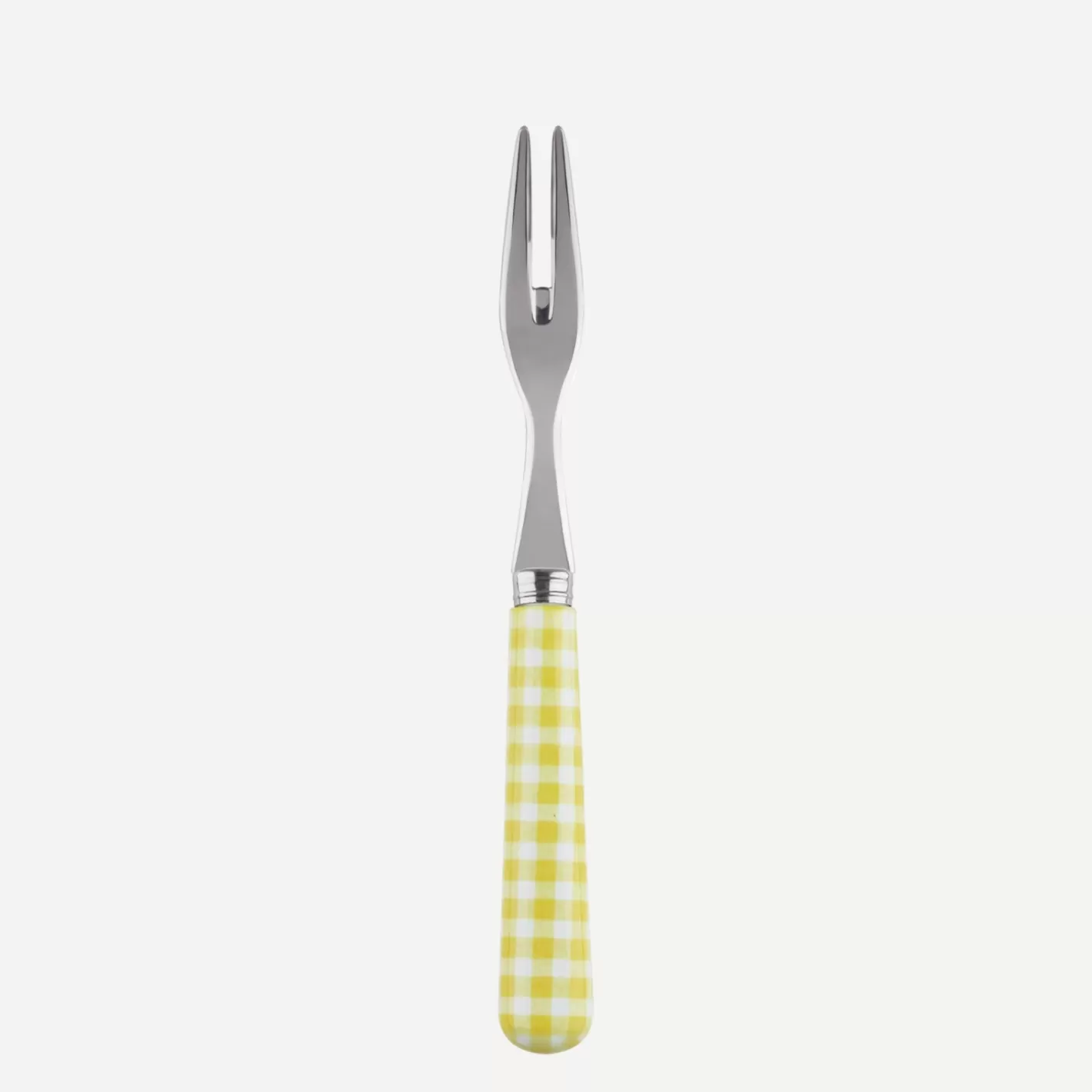 Sabre Paris Cocktail Fork>Gingham, Yellow