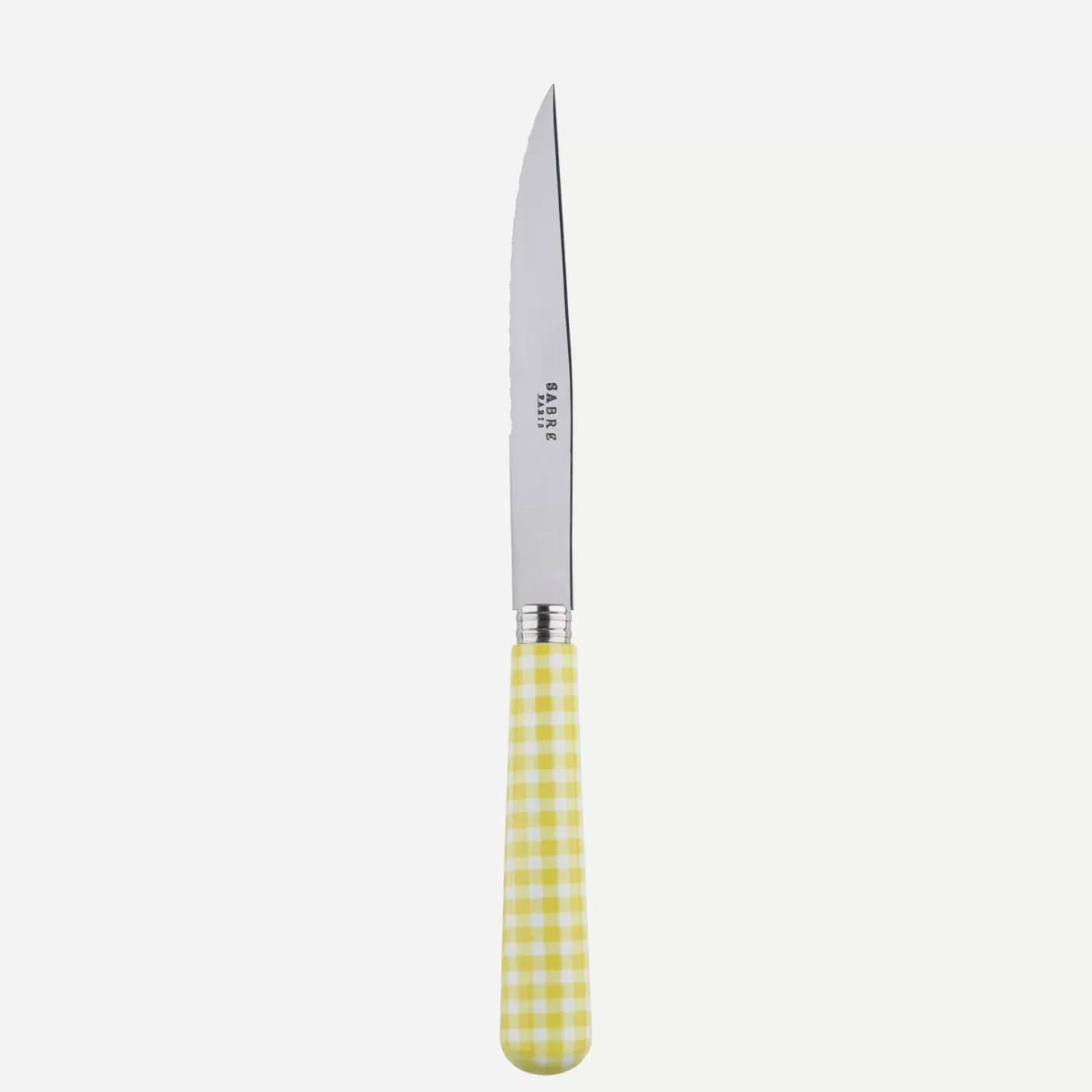 Sabre Paris Steak Knife>Gingham, Yellow