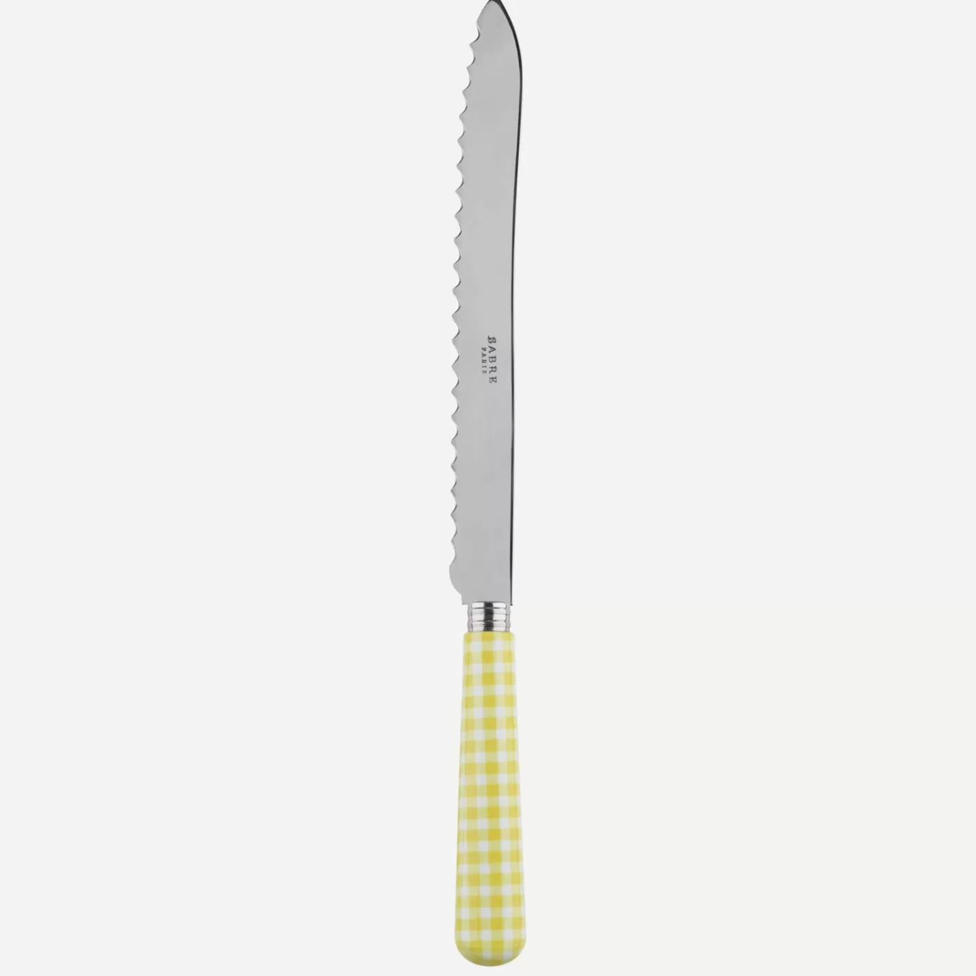 Sabre Paris Bread Knife>Gingham, Yellow